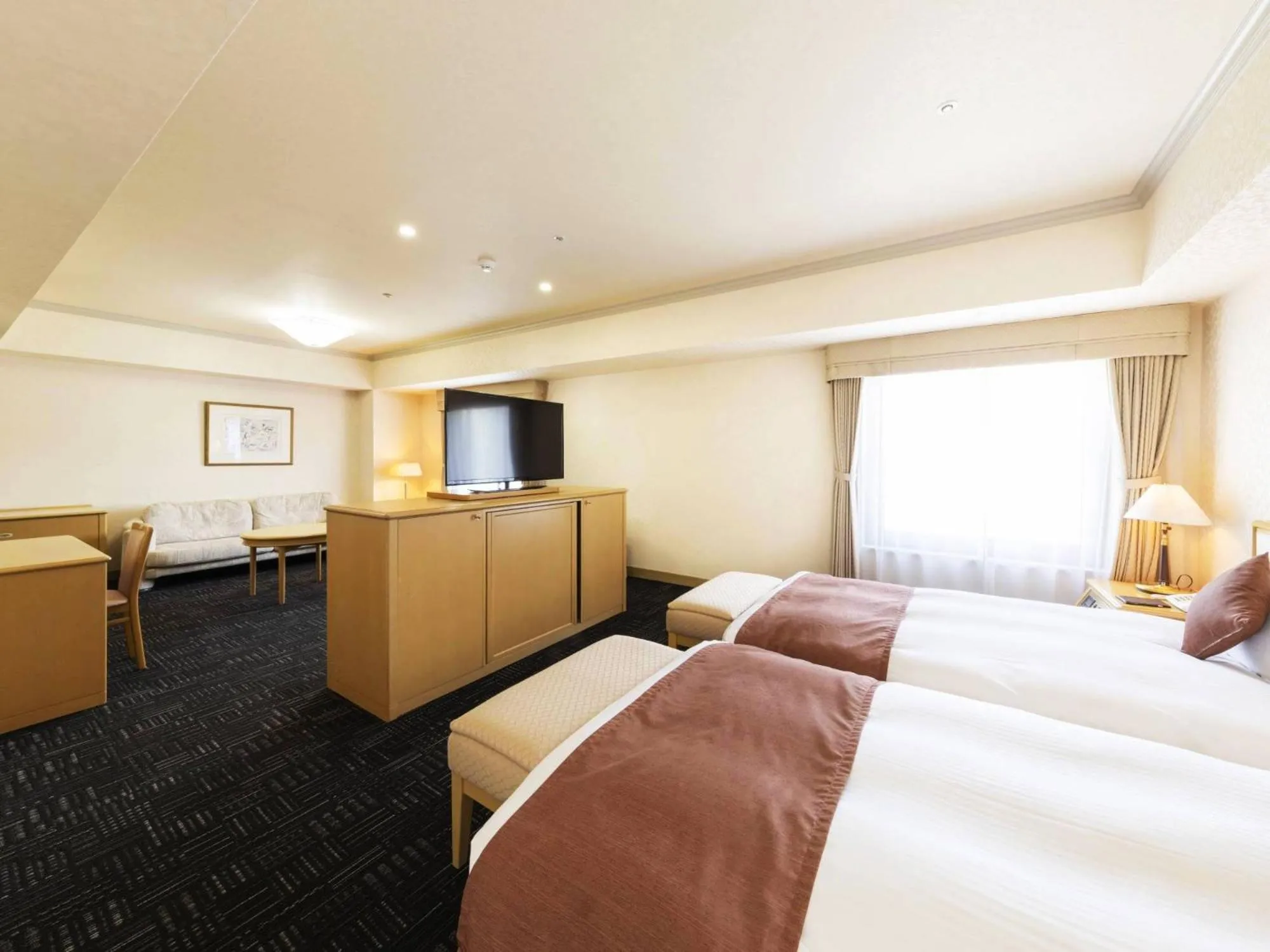 Bed in Hotel Sapporo Garden Palace