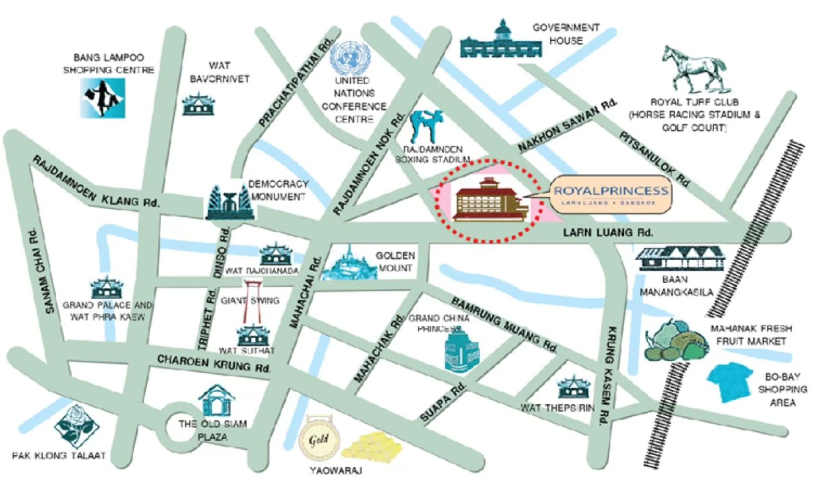 Location in Royal Princess Larn Luang - SHA Extra Plus