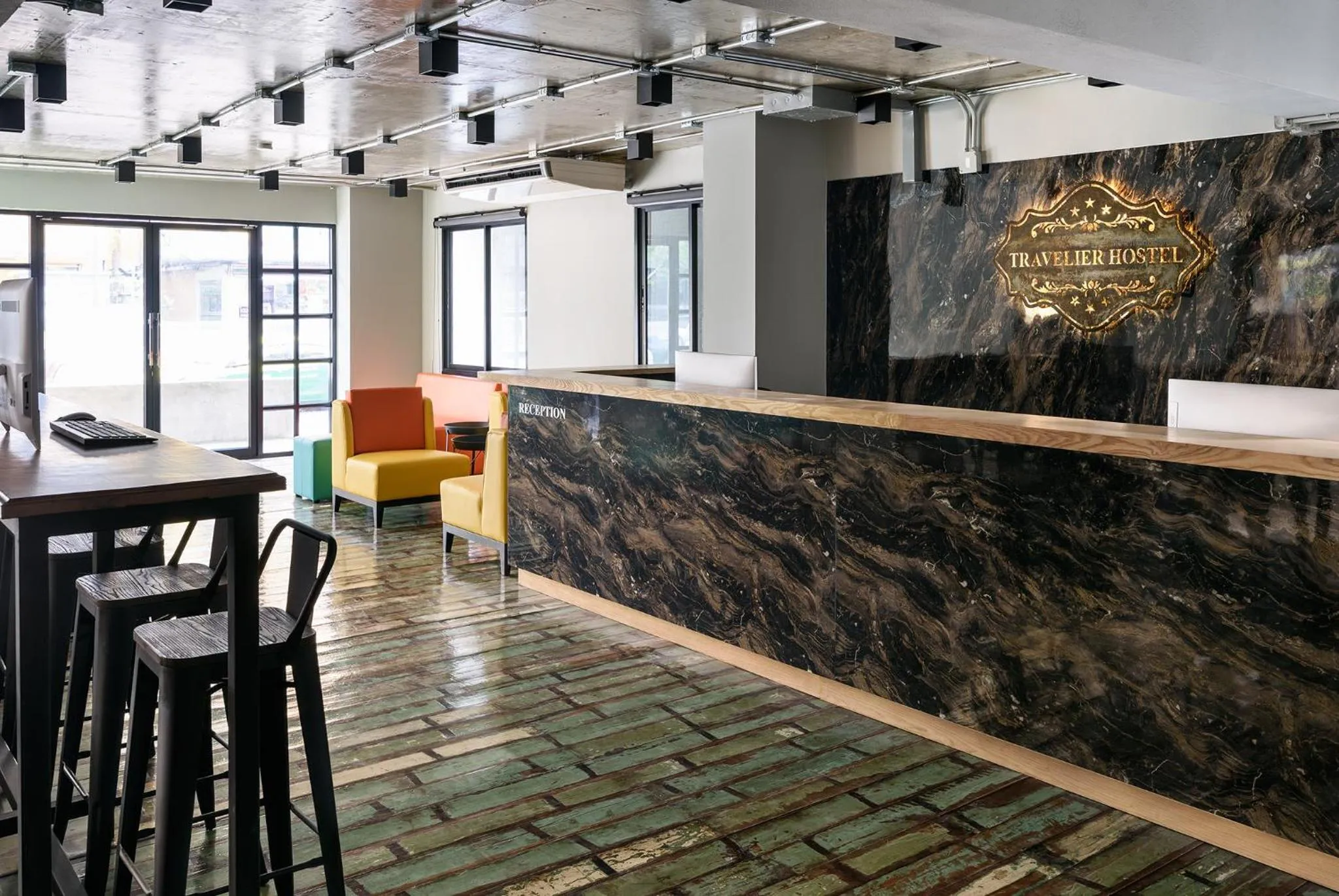 Lobby or reception in Travelier Hostel