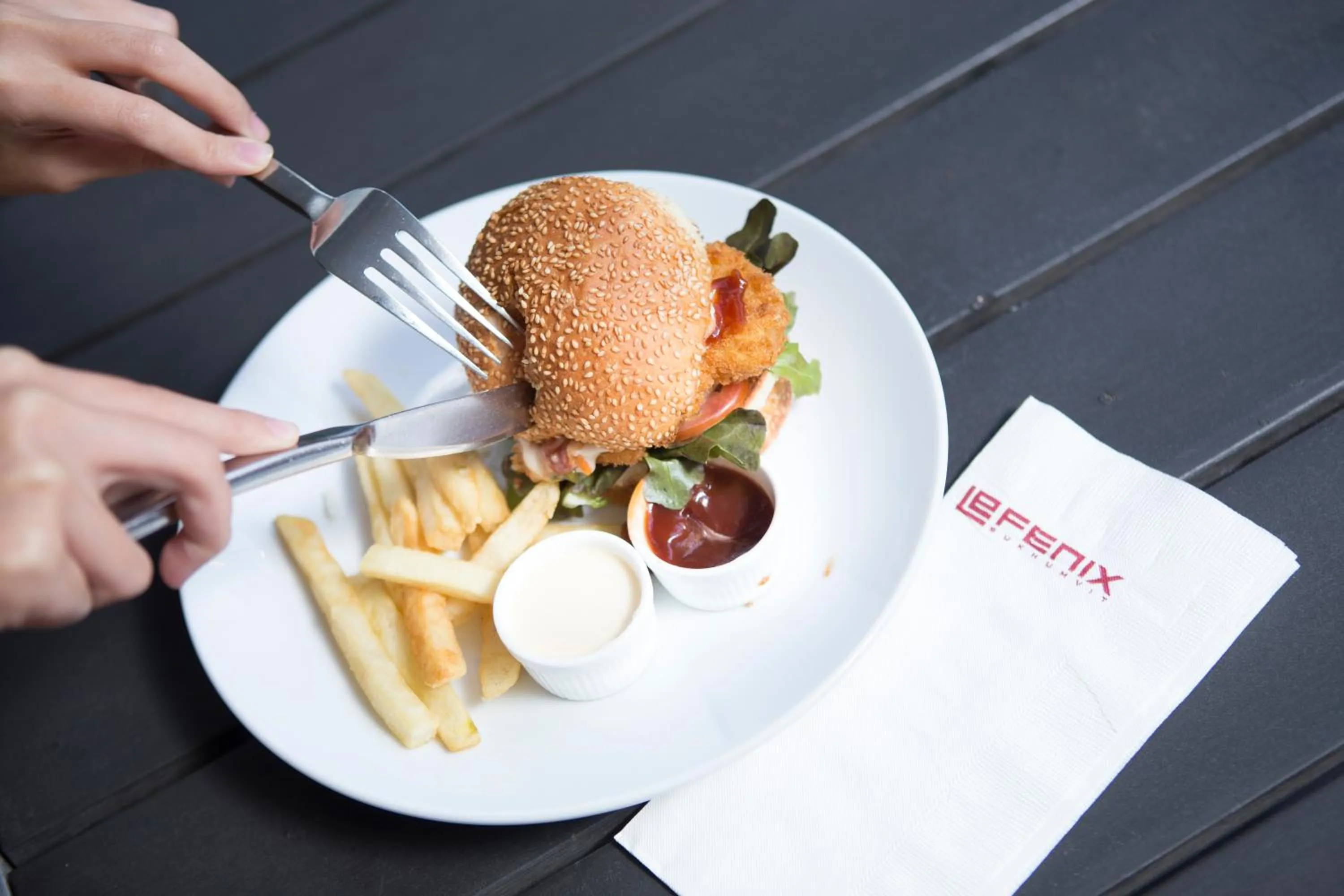 Food close-up in Le Fenix Sukhumvit 11 Bangkok