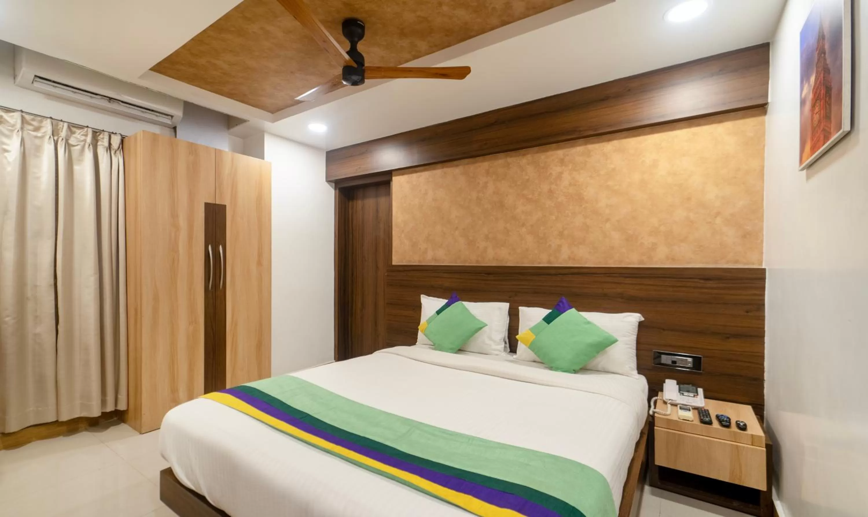 Bedroom, Bed in Treebo Golden Swan Pammal