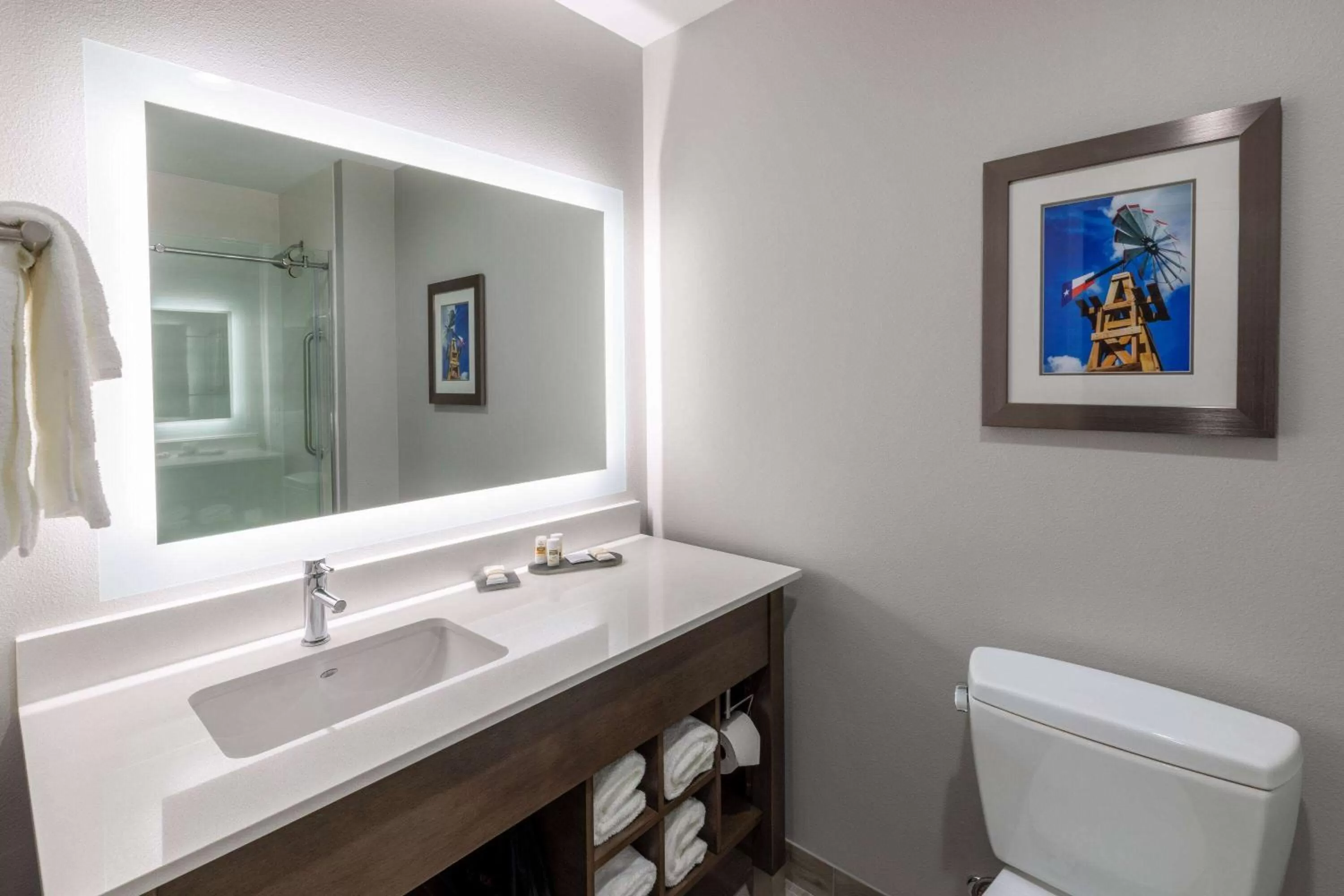 TV and multimedia in La Quinta Inn & Suites by Wyndham Round Rock near Kalahari