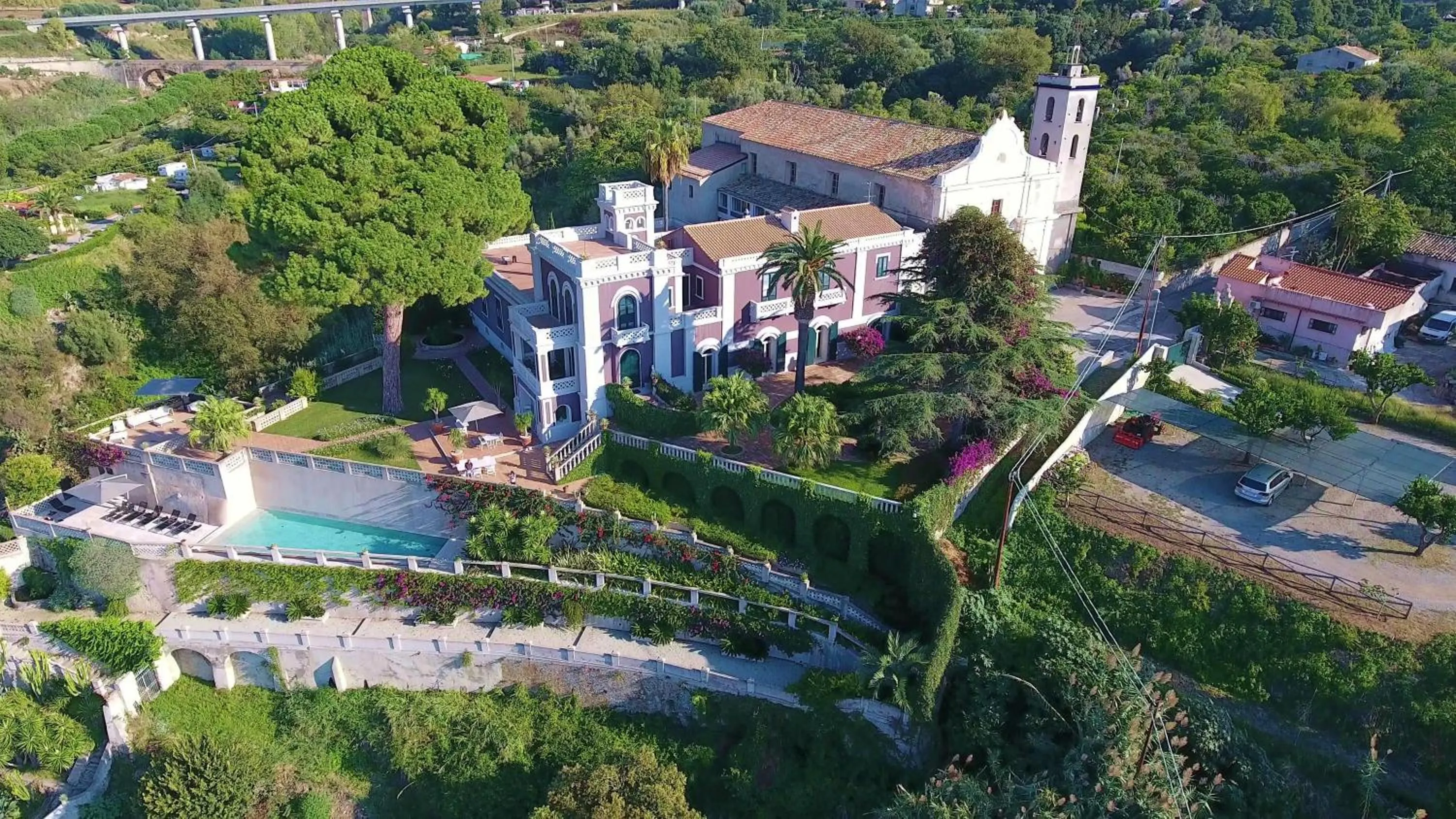 Bird's eye view in Villa Paola