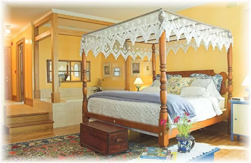 Bed in White Lace Inn