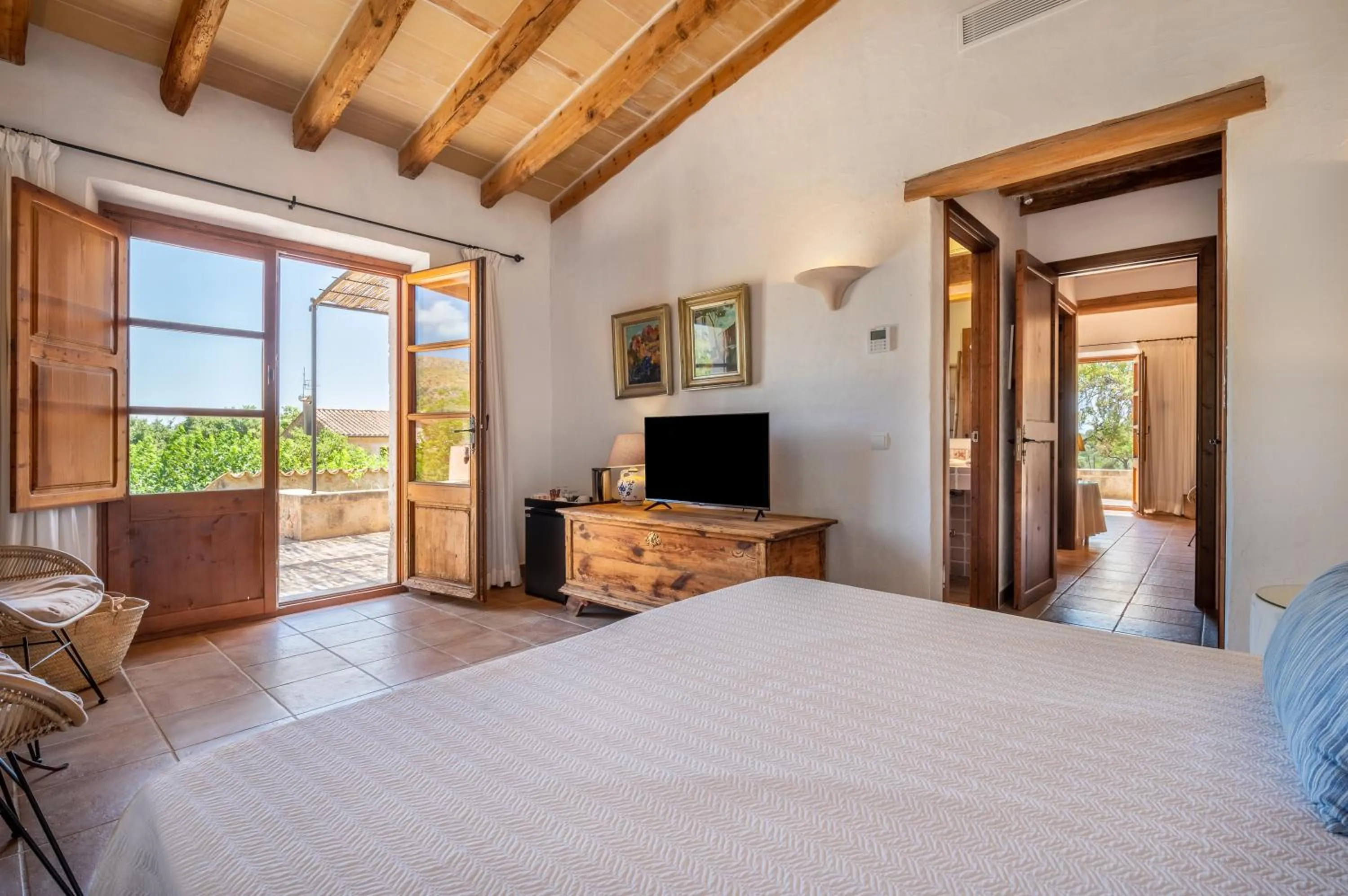 Bed in Agroturismo Son Siurana