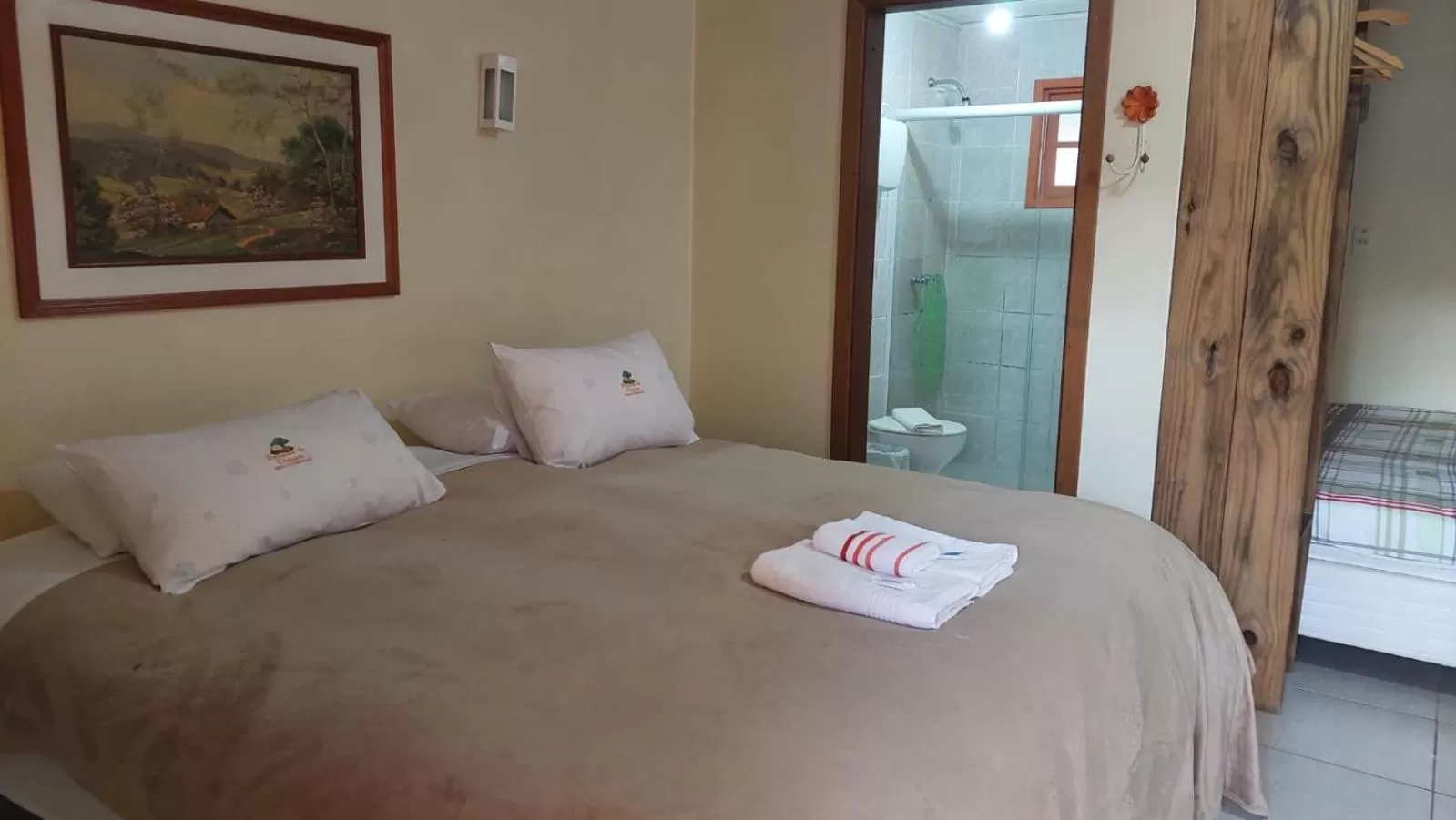 Bed in Pousada da Chacara