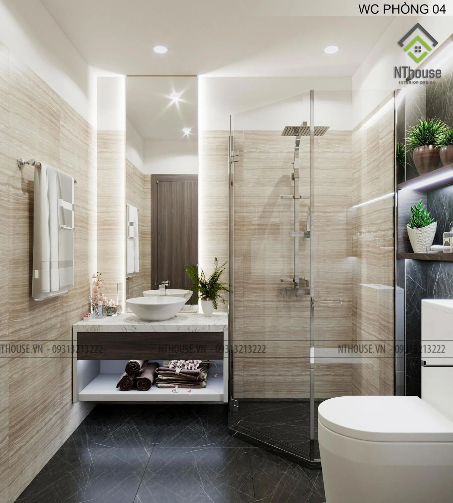 Shower in Grand Dragon Hotel Hanoi