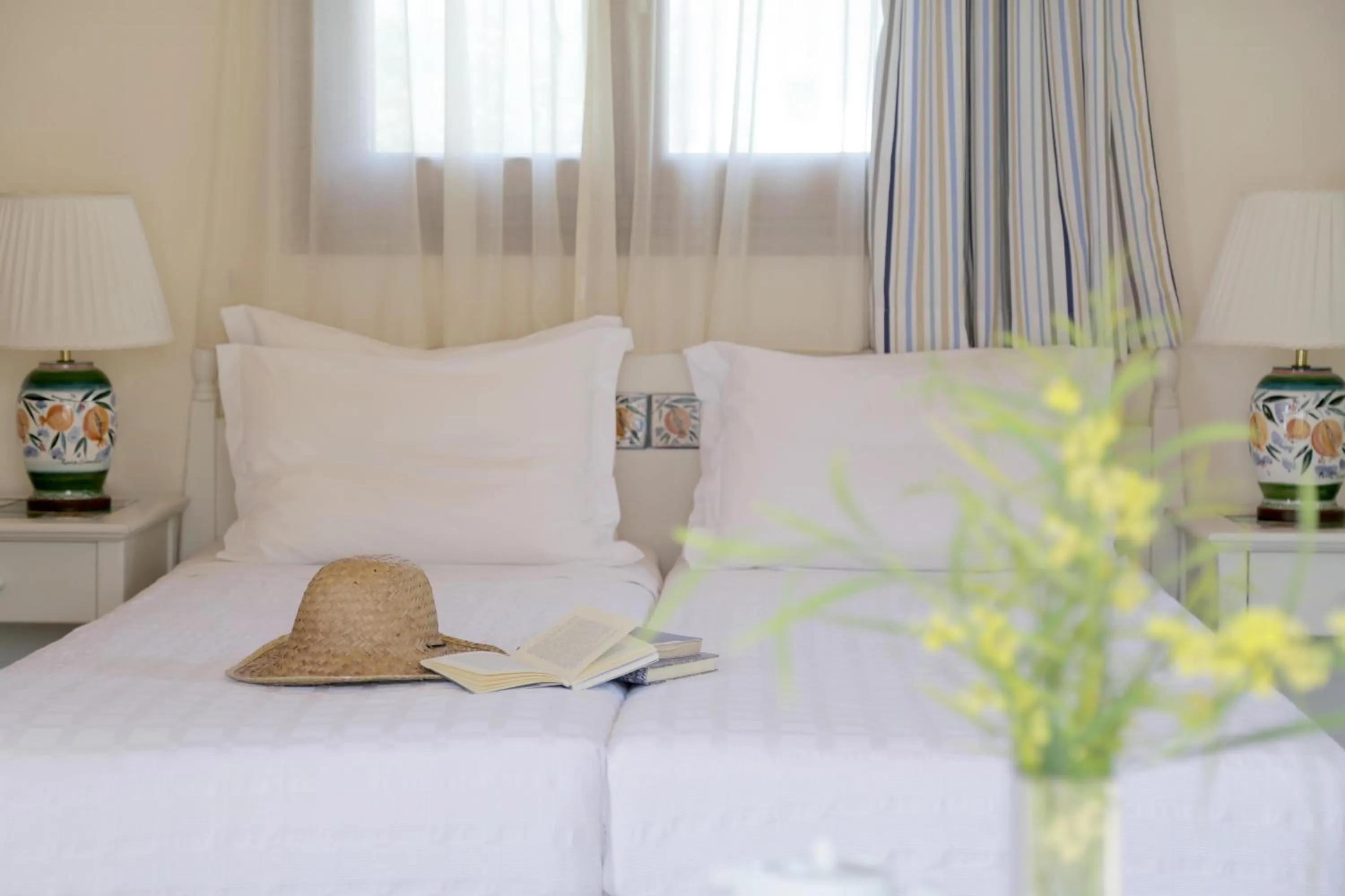 Bedroom, Bed in Skopelos Village Hotel