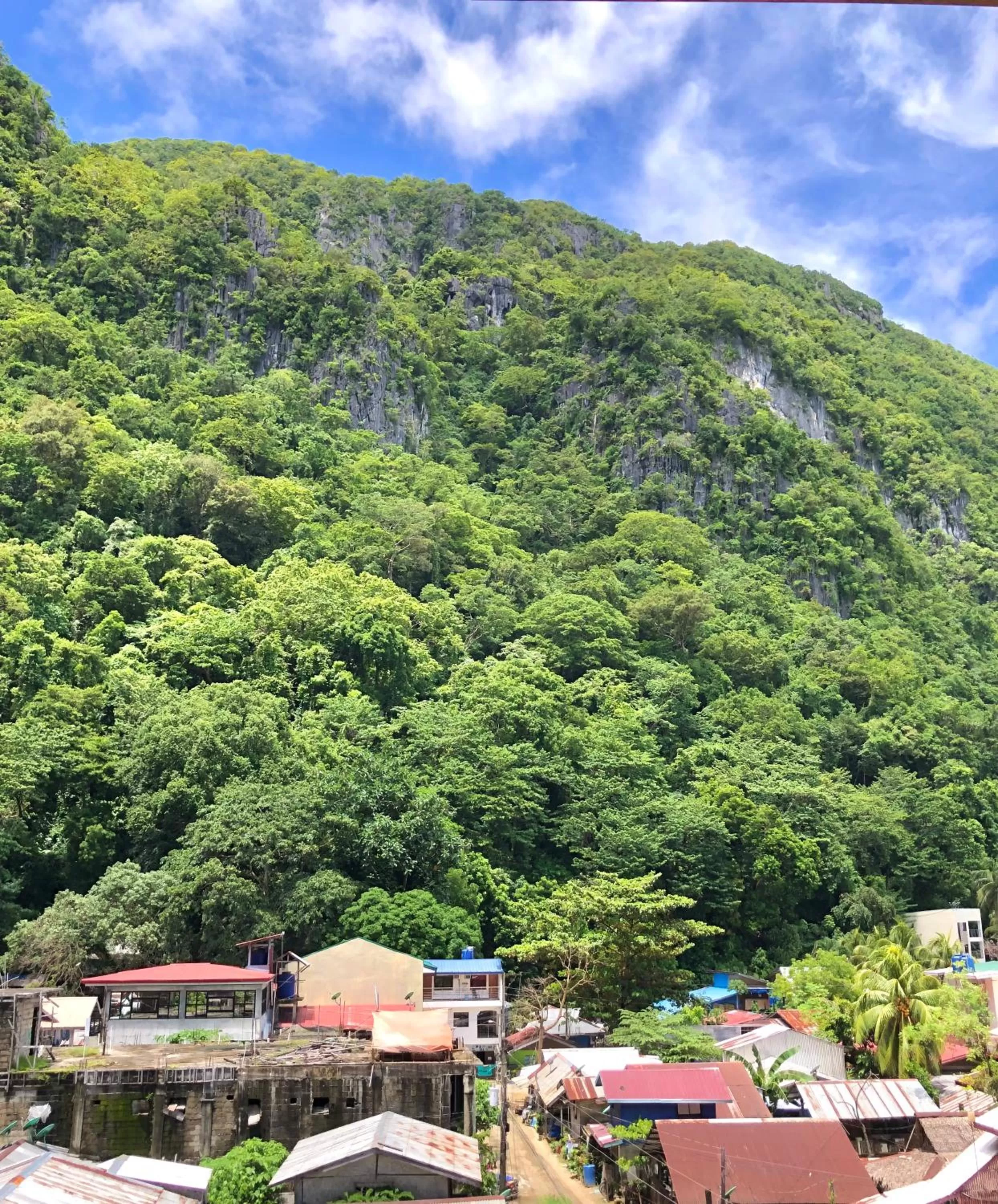Mountain view in Hanna's Inn, El Nido