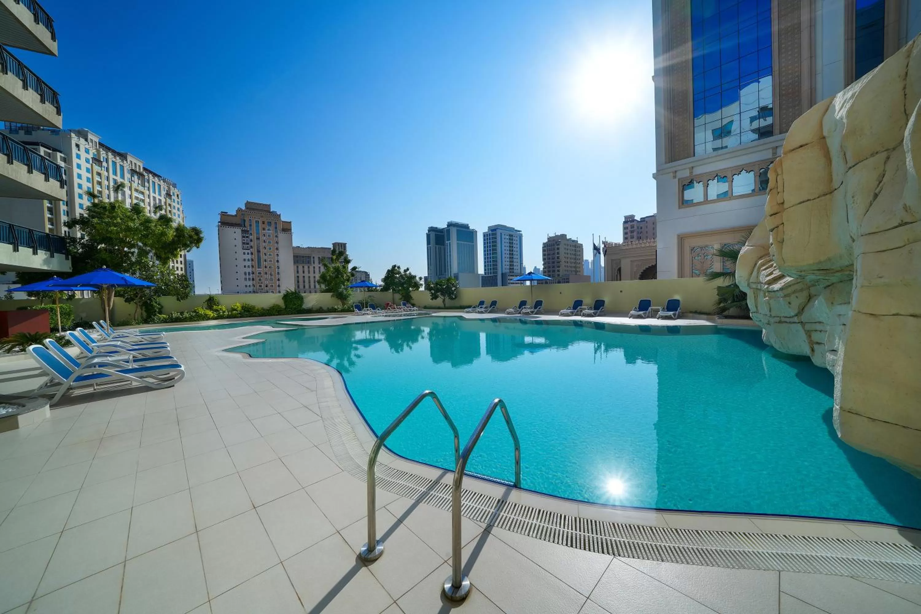 Swimming pool in Park Apartments Dubai, an Edge By Rotana Hotel