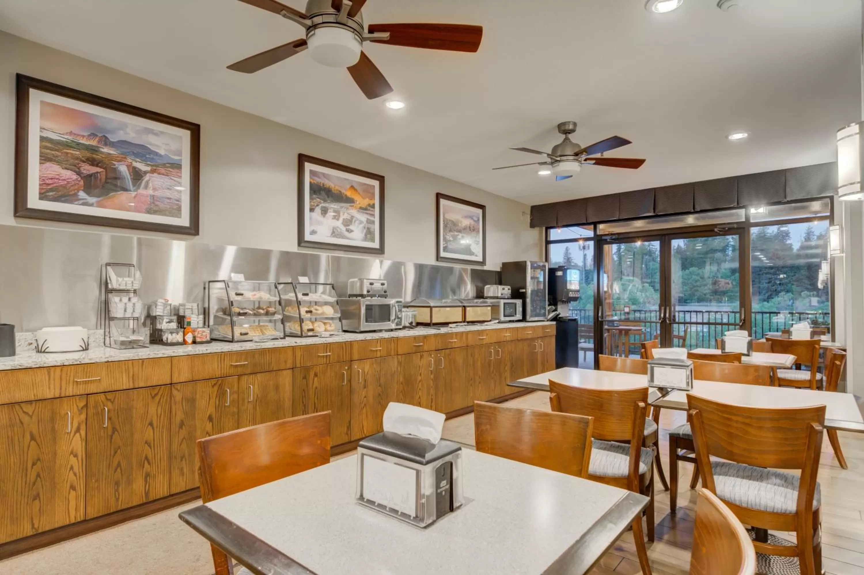 Buffet breakfast in Whitefish Riverfront Hotel