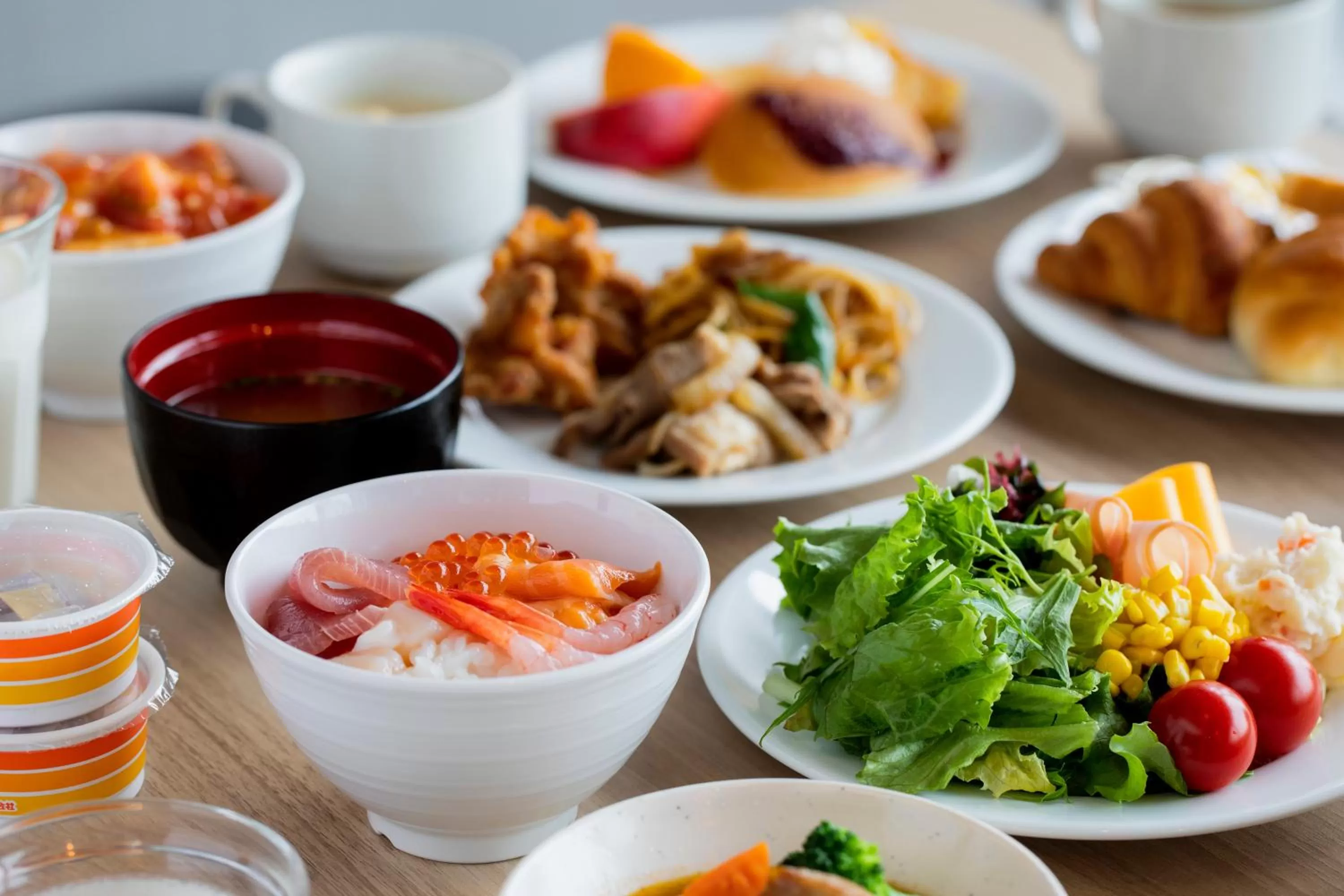 Buffet breakfast in Hotel Wing International Asahikawa Ekimae