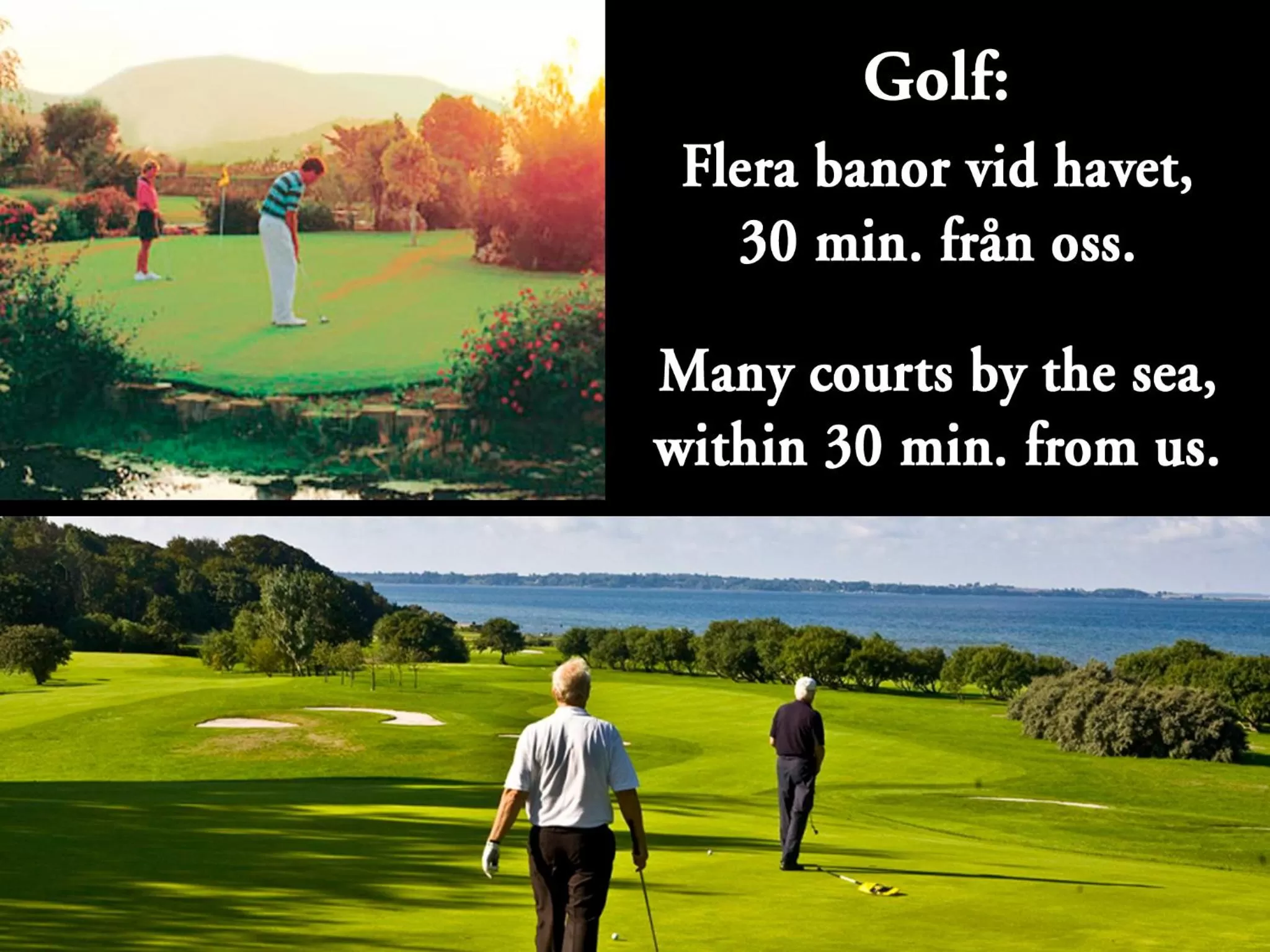 Area and facilities, Golf in Kullabygdens Bed & Breakfast