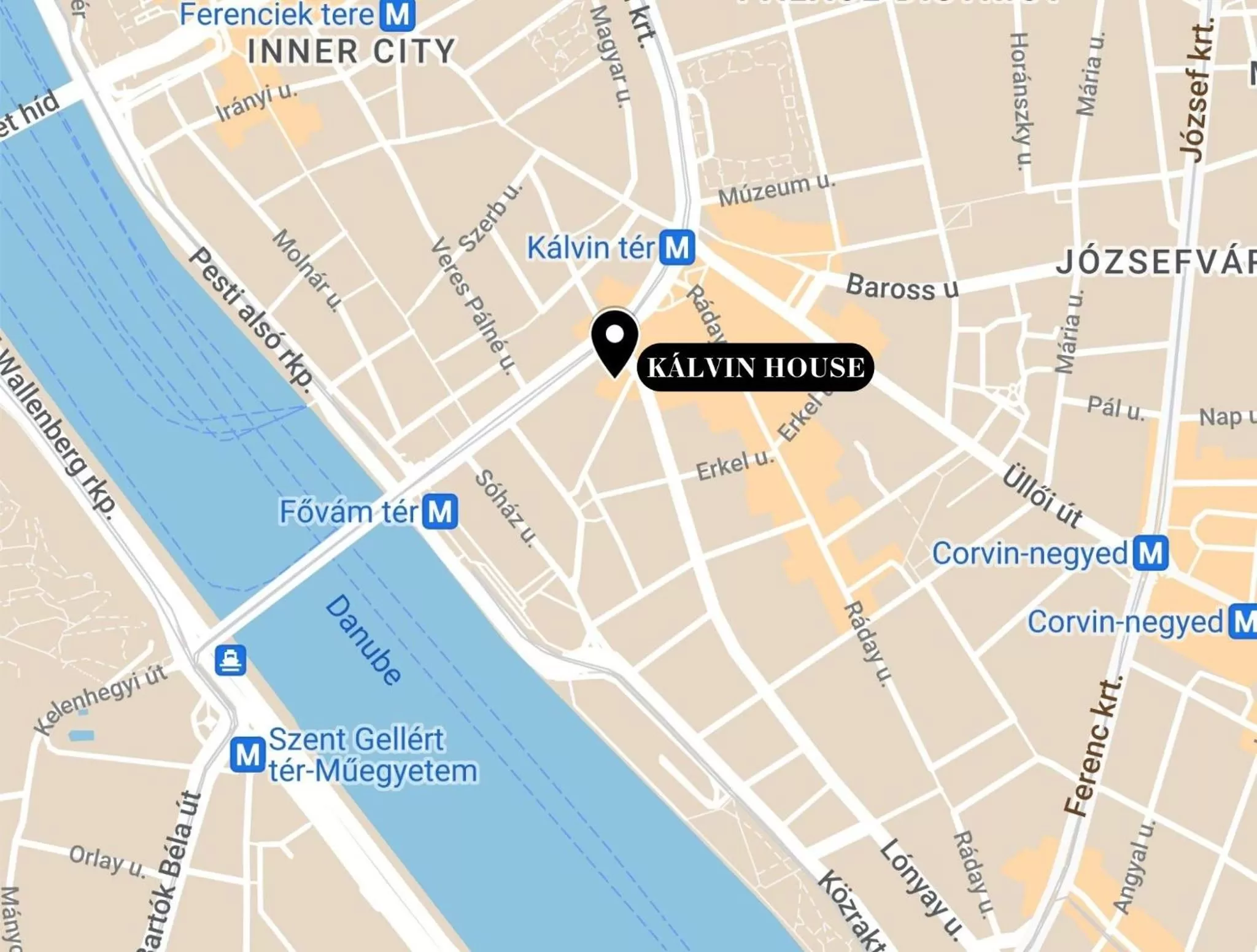 Location in Kalvin House Budapest