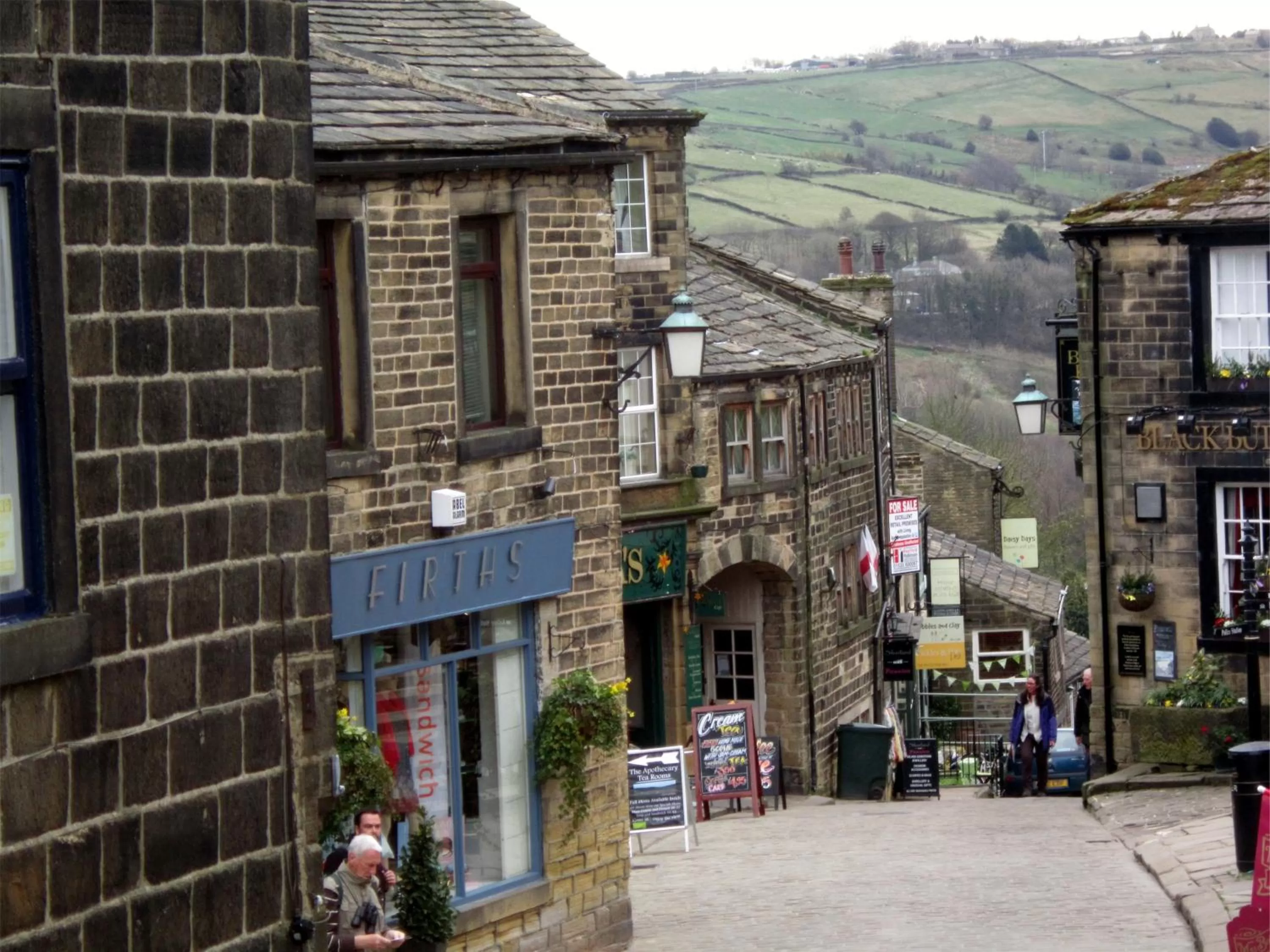 Street view in The Old White Lion Hotel
