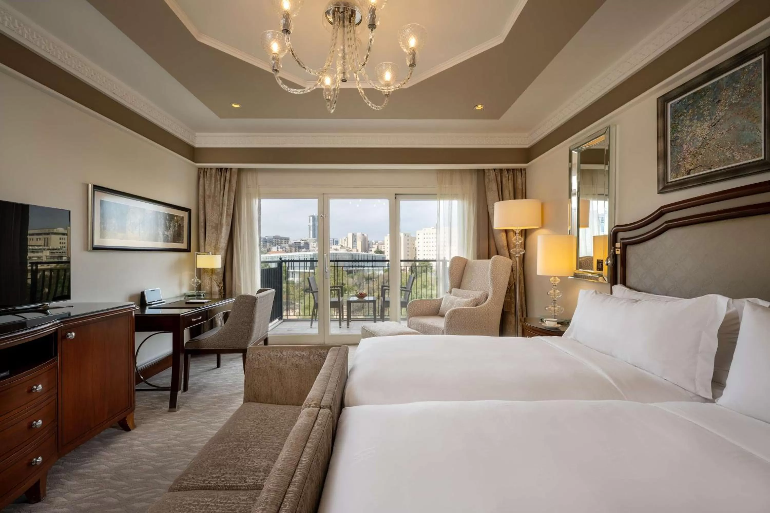 View (from property/room), Bed in Waldorf Astoria Jerusalem