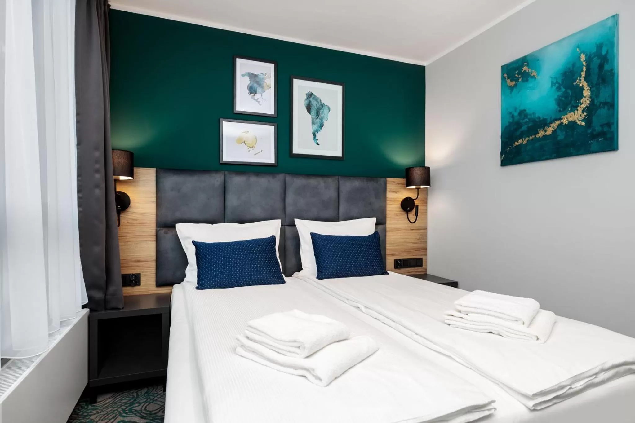 Bed in Hotel Kyriad Stargard