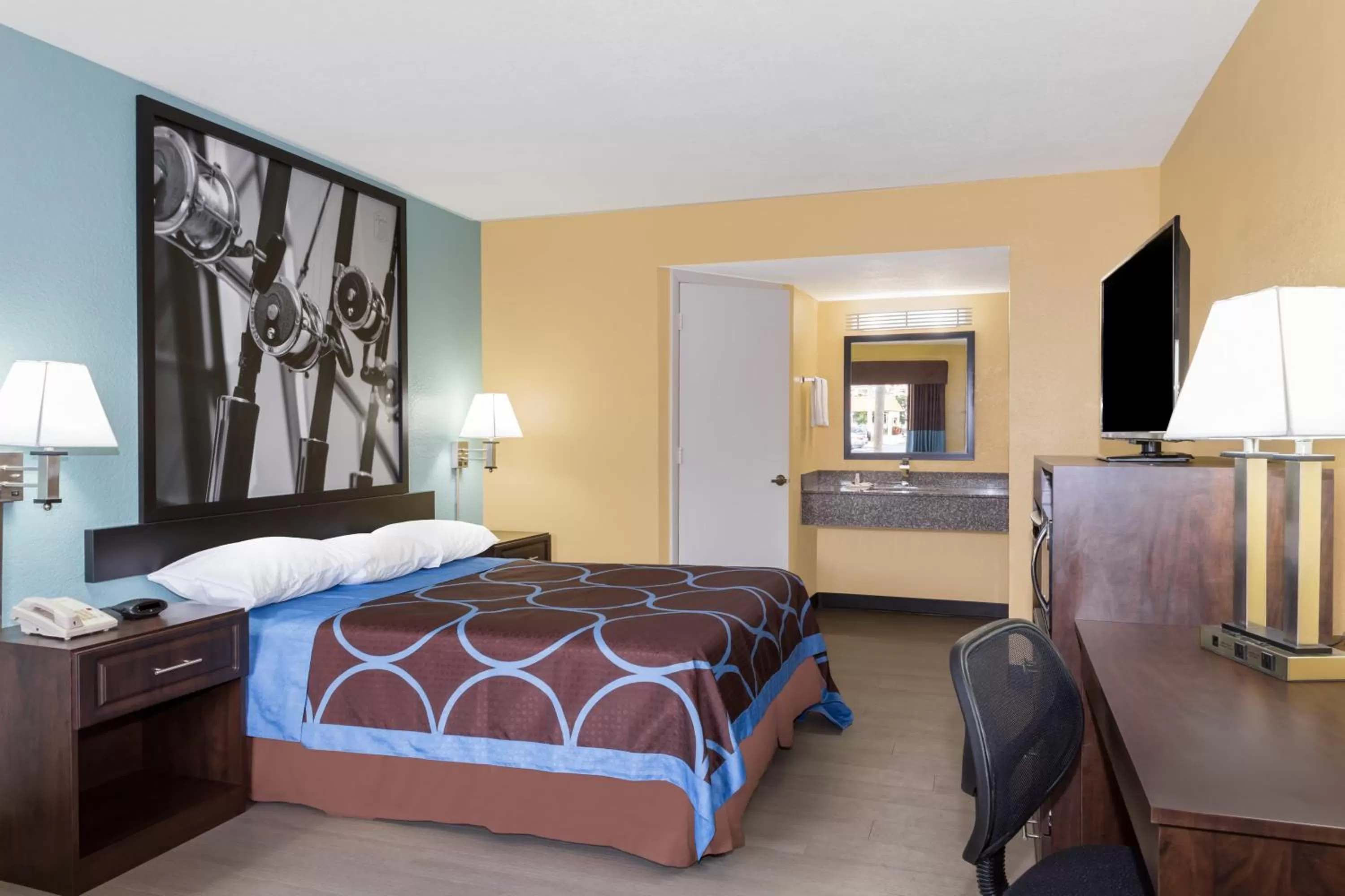 Bed in Super 8 by Wyndham Sarasota Near Siesta Key