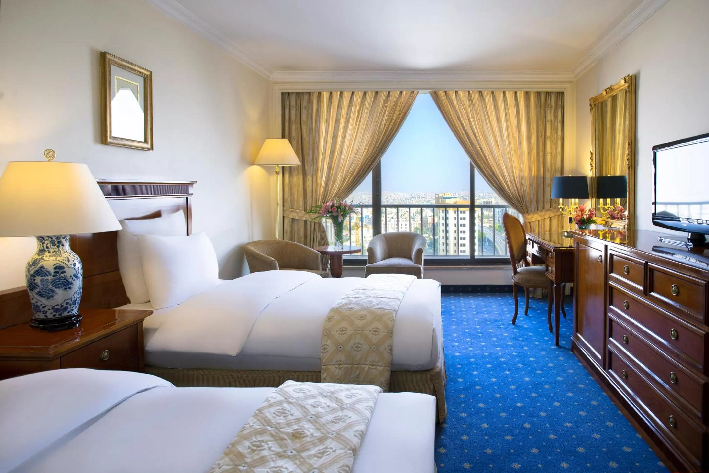 City view, Bed in Regency Palace Amman