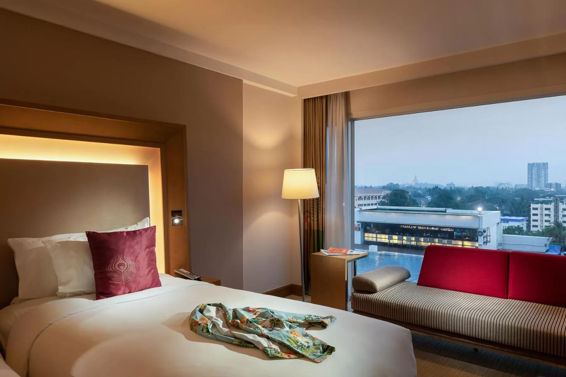 City view, Bed in Novotel Yangon Max