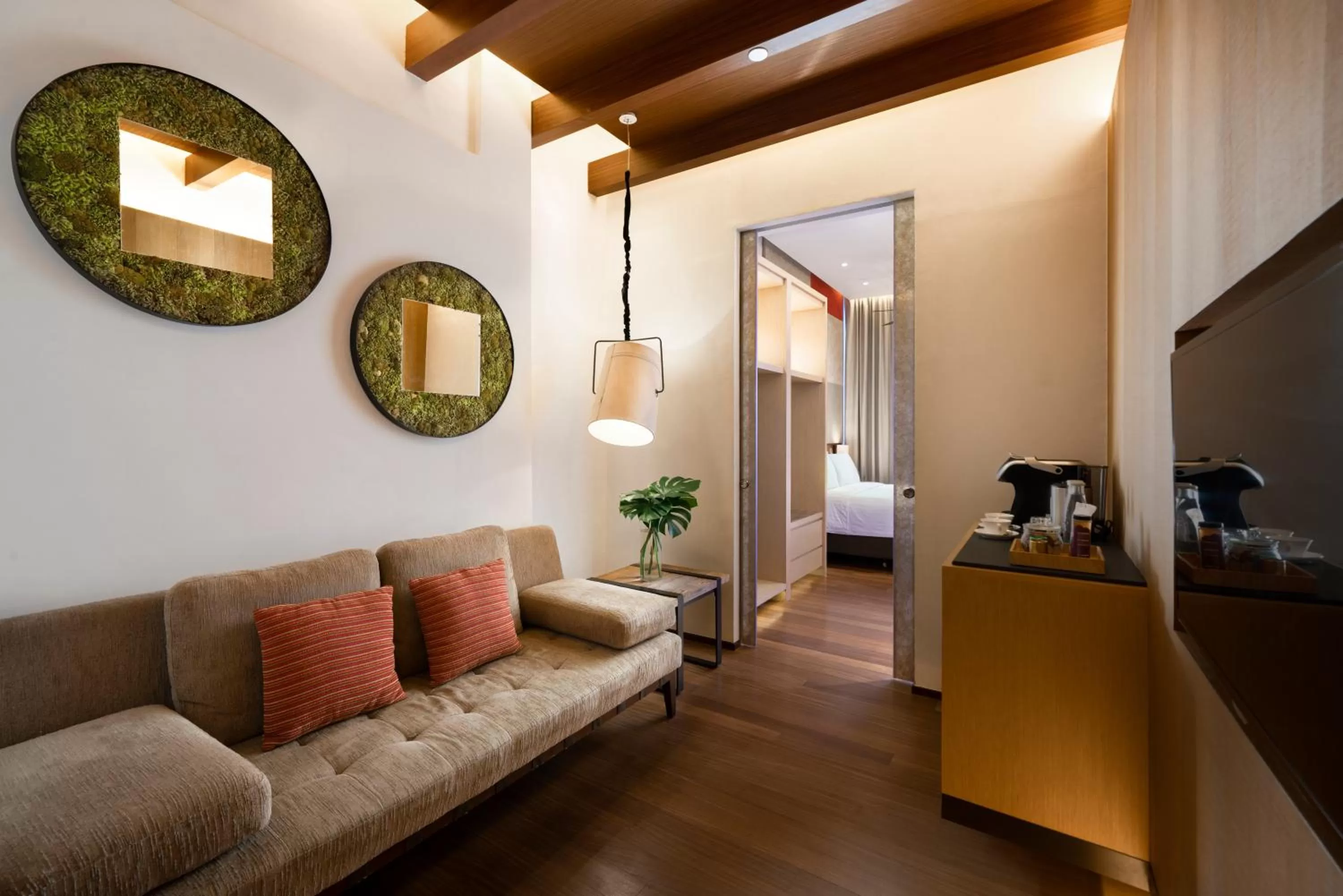 Living room, Bed in Oasia Resort Sentosa by Far East Hospitality