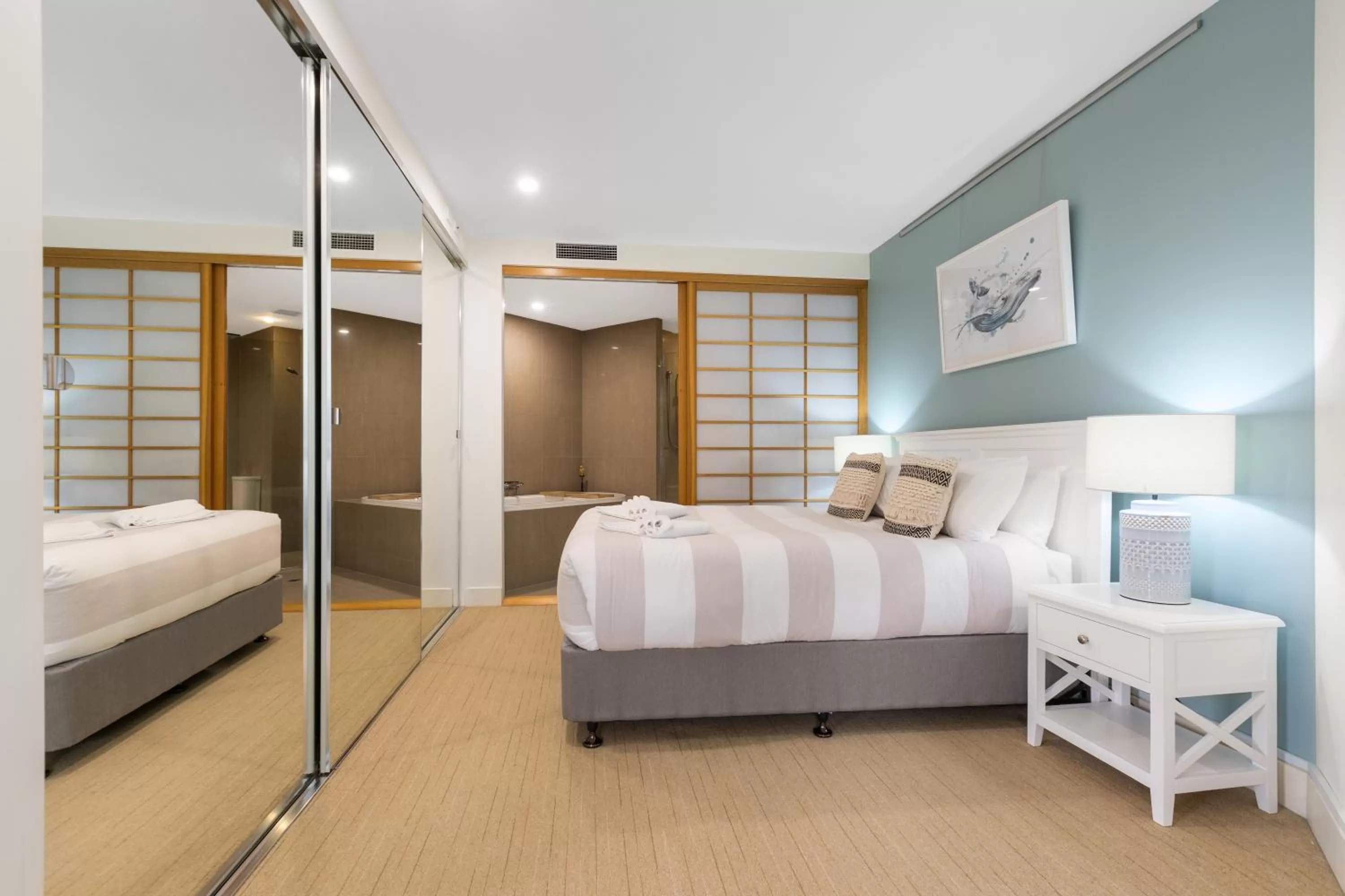Bedroom, Bed in Cotton Beach Resort - Tweed Coast Holidays ®