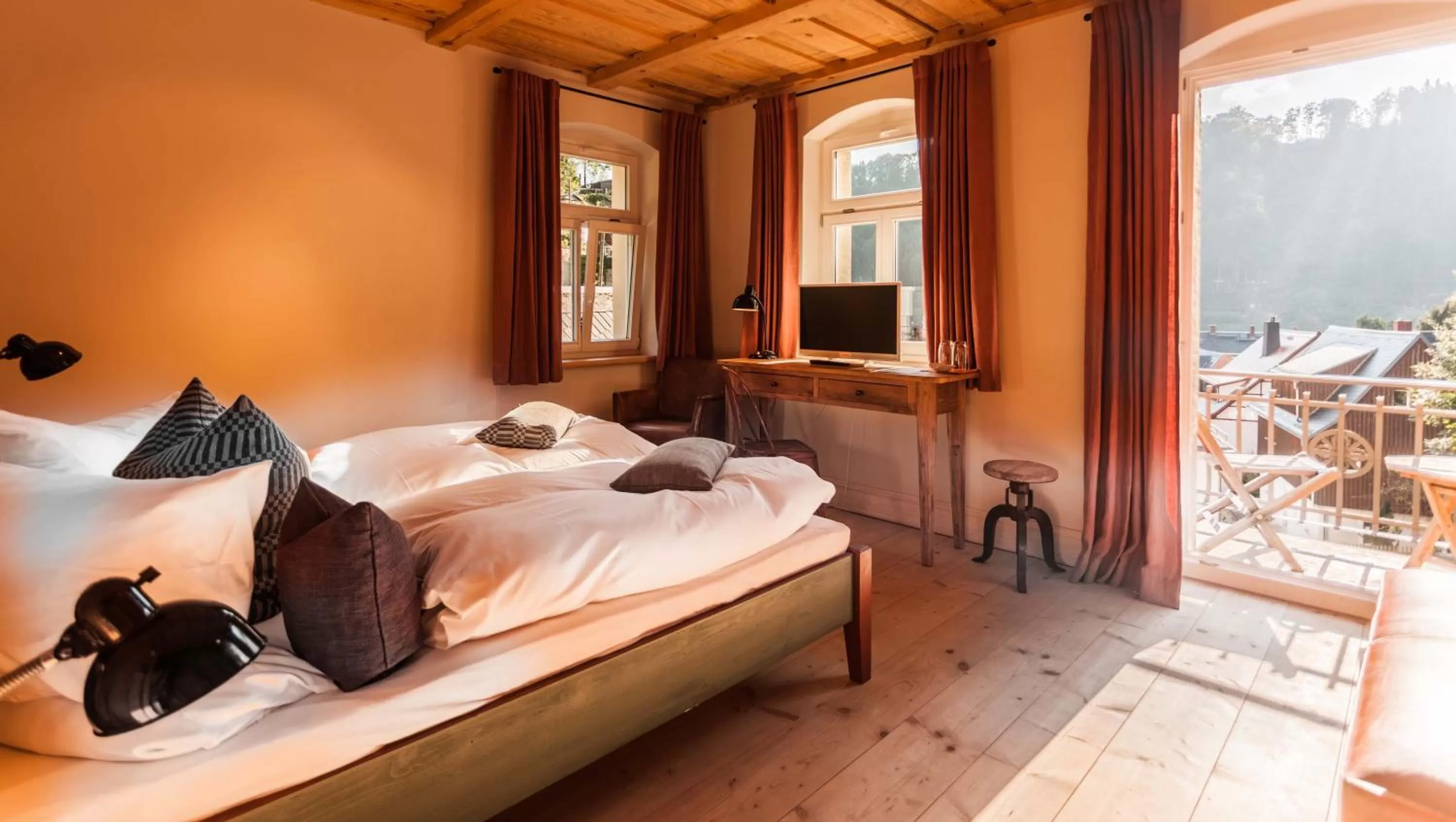 Photo of the whole room, Bed in Bio-Hotel Zur Mühle