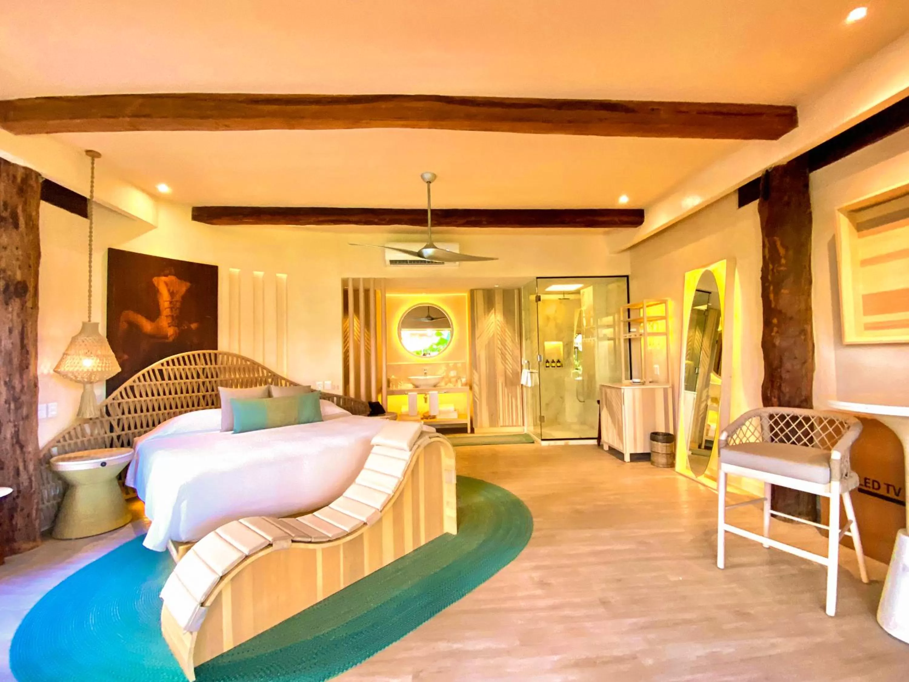 Bed in Hotel Shibari - Restaurant & Cenote Club