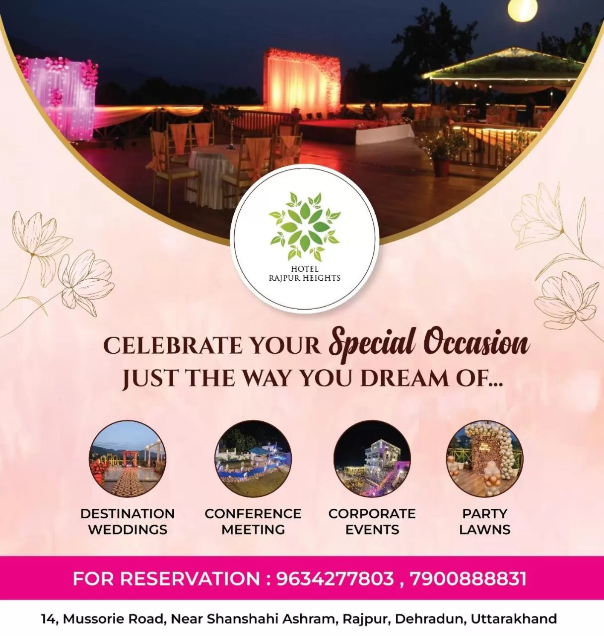 Restaurant/places to eat in Hotel Rajpur Heights