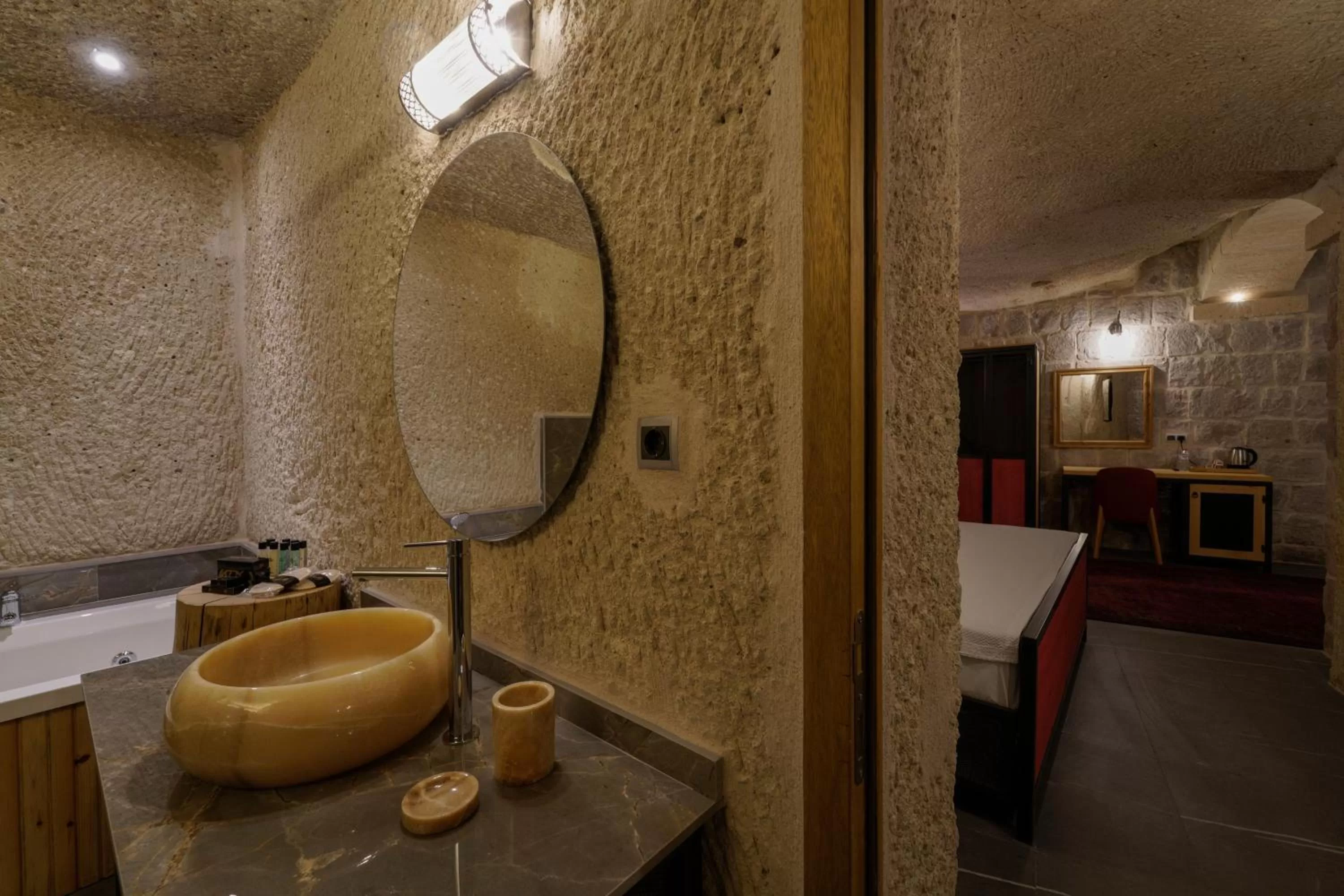 Bed in The Niche Cave Hotel