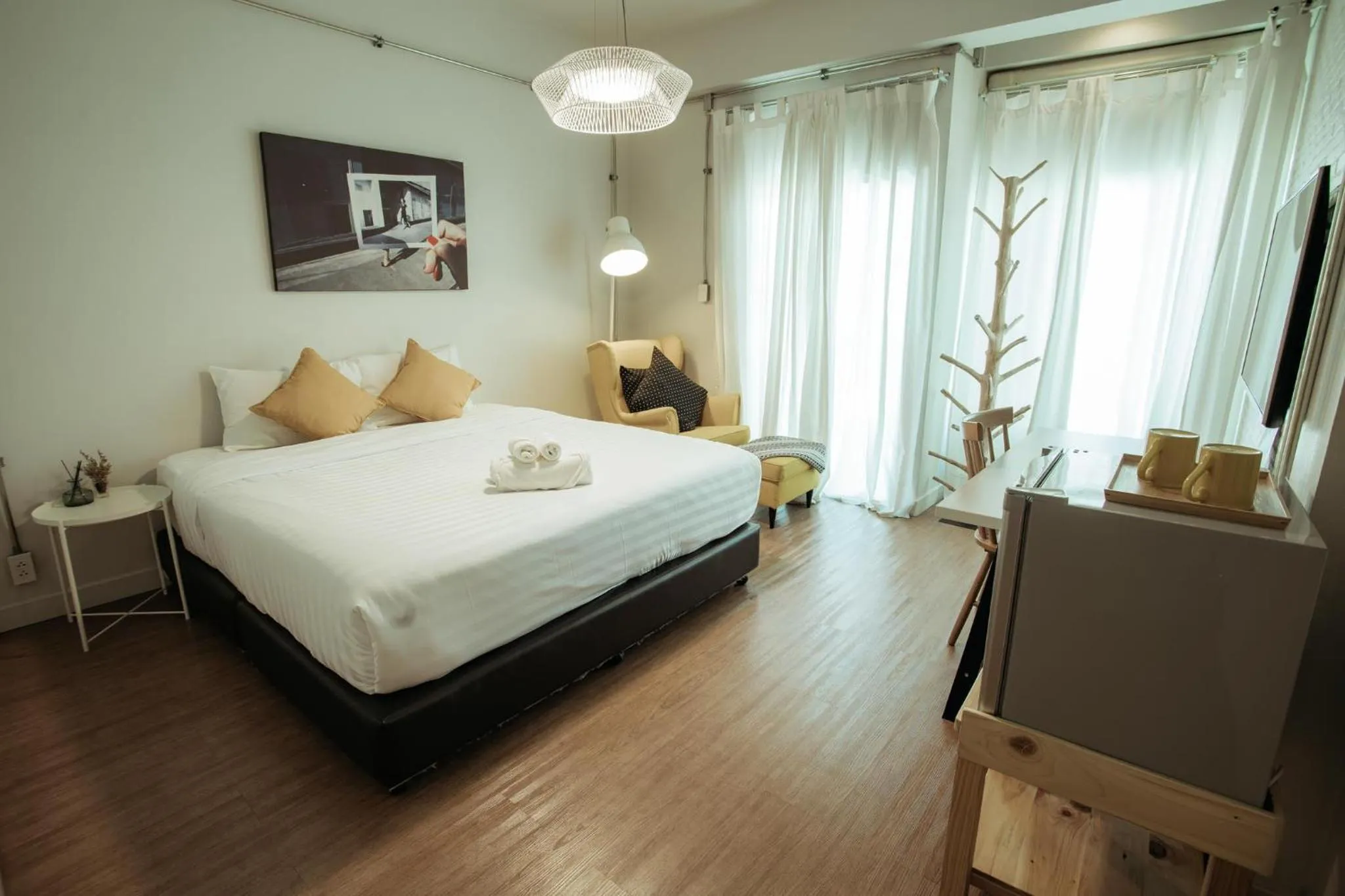 Bed in J Poshtel Chiangmai