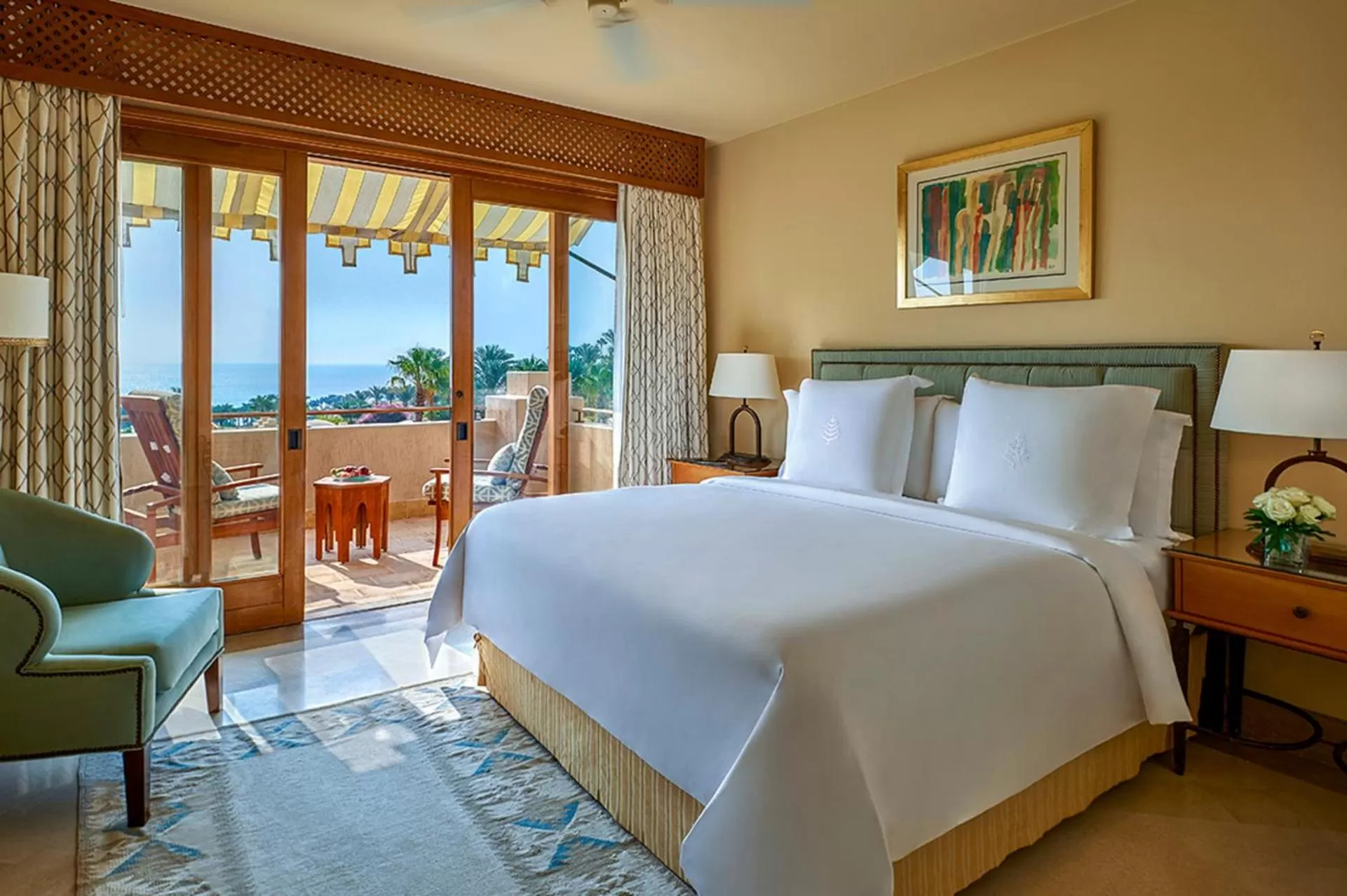 Balcony/Terrace, Bed in Four Seasons Resort Sharm El Sheikh