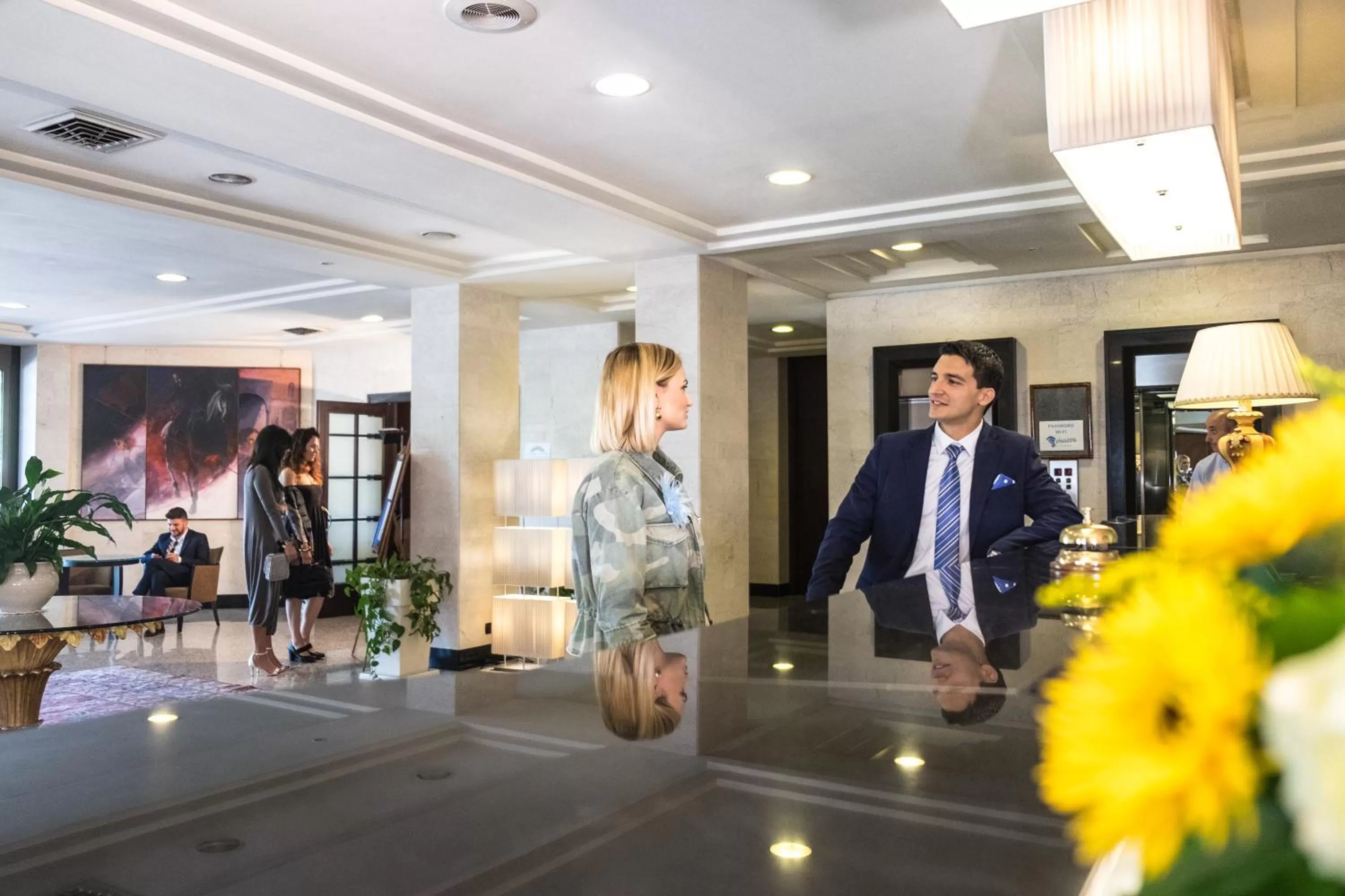 Lobby or reception in Perugia Plaza Hotel