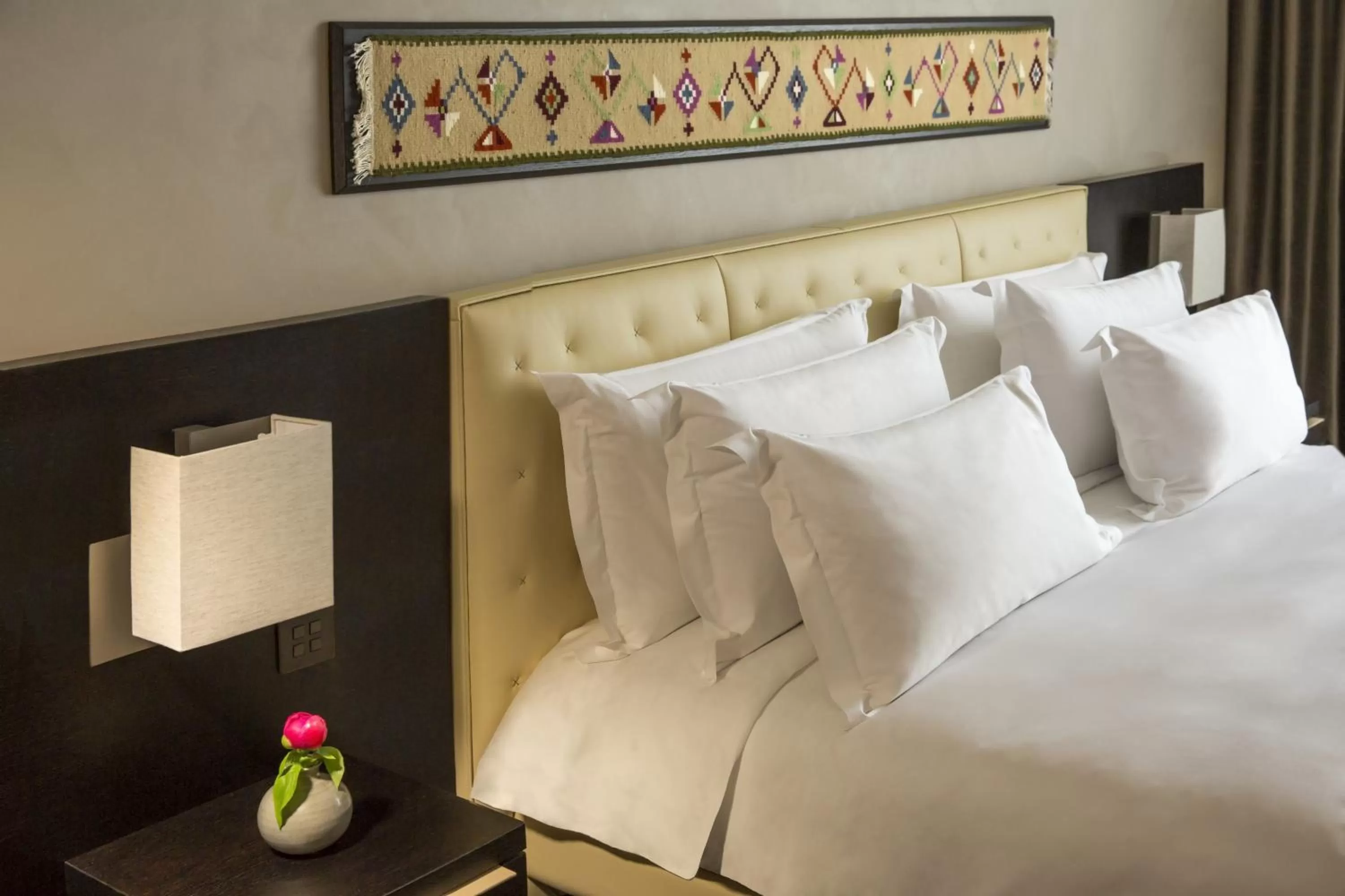 Decorative detail, Bed in BERD'S Hotel