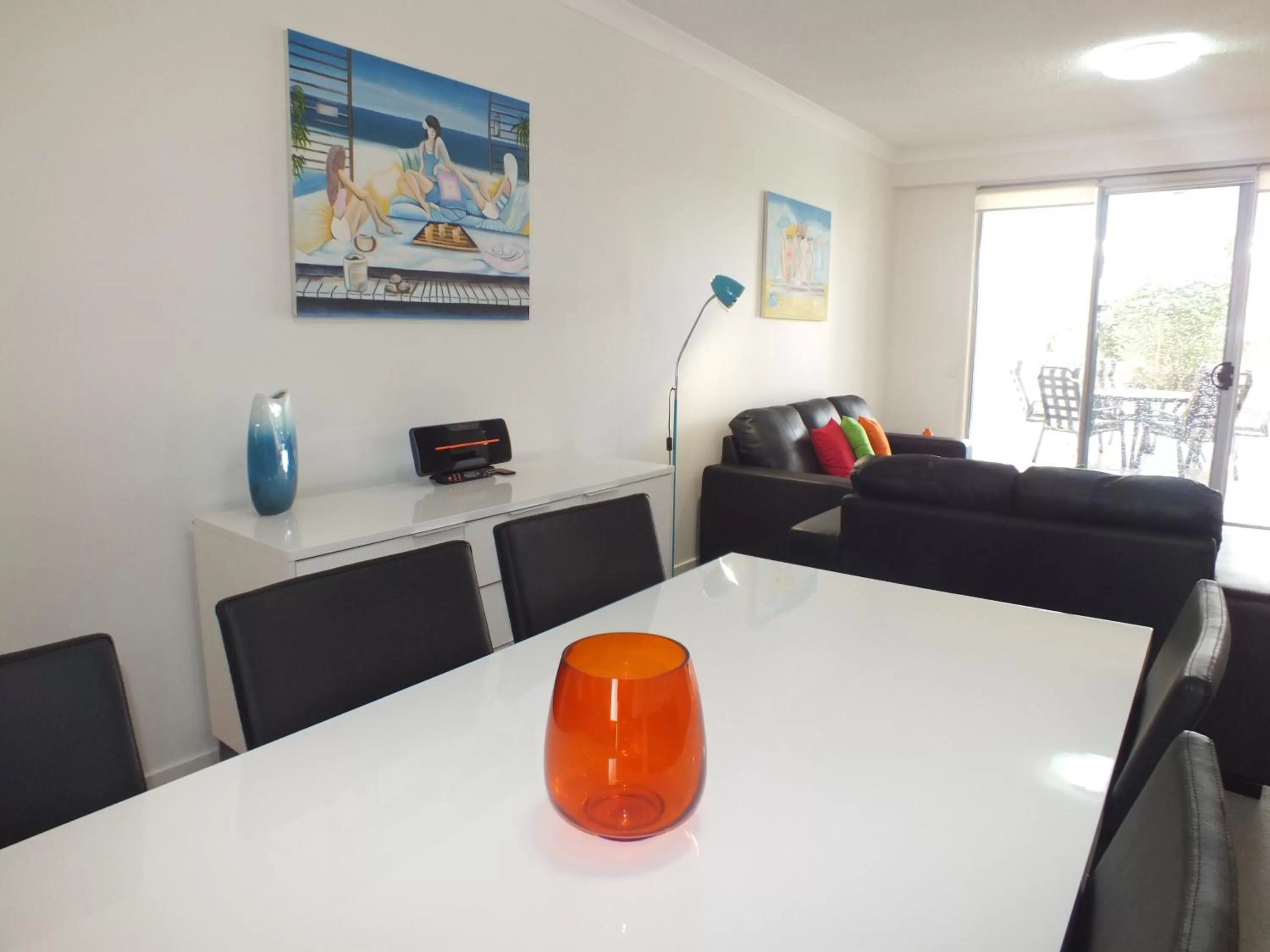 Dining area in Pacific Marina Apartments