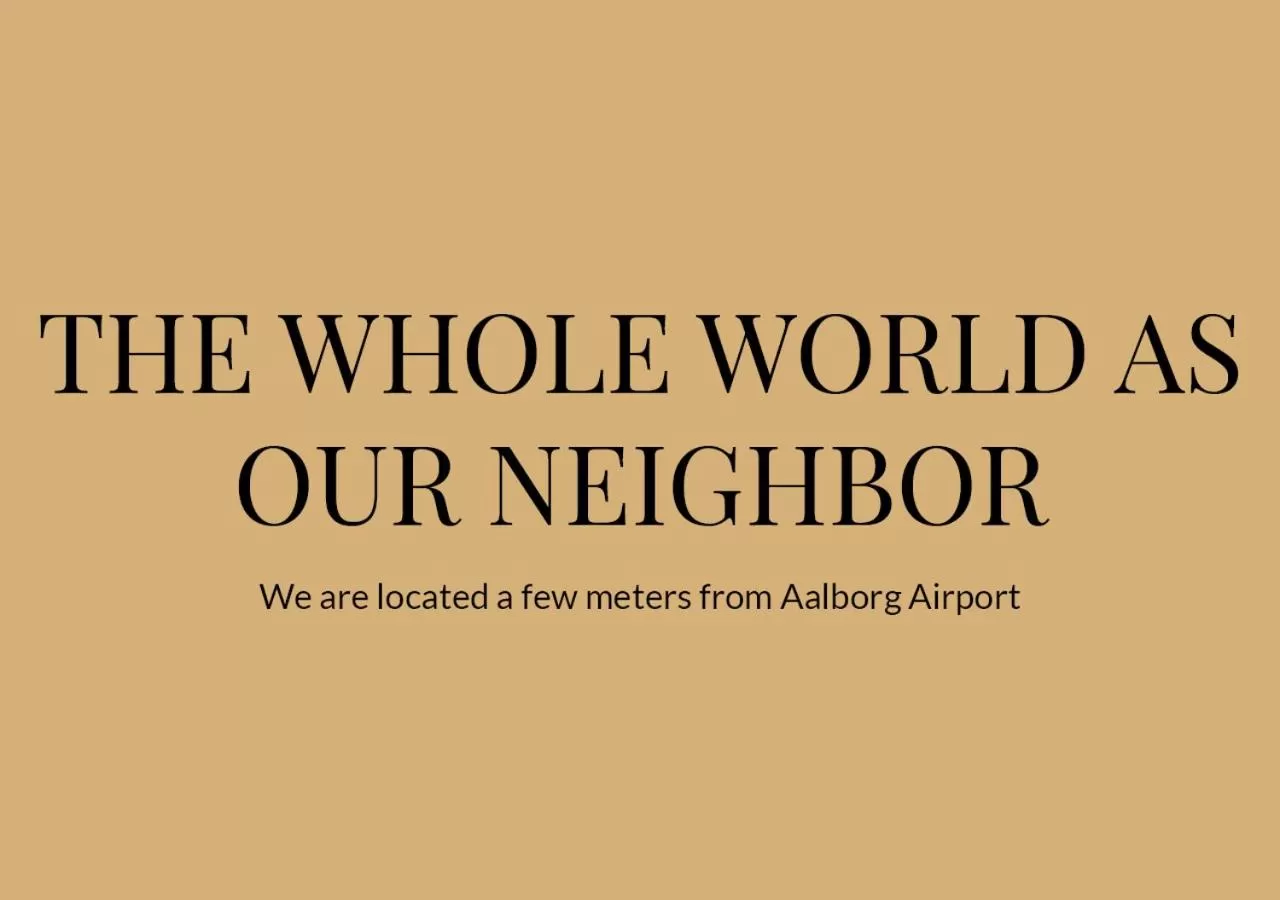 Text overlay in Aalborg Airport Hotel