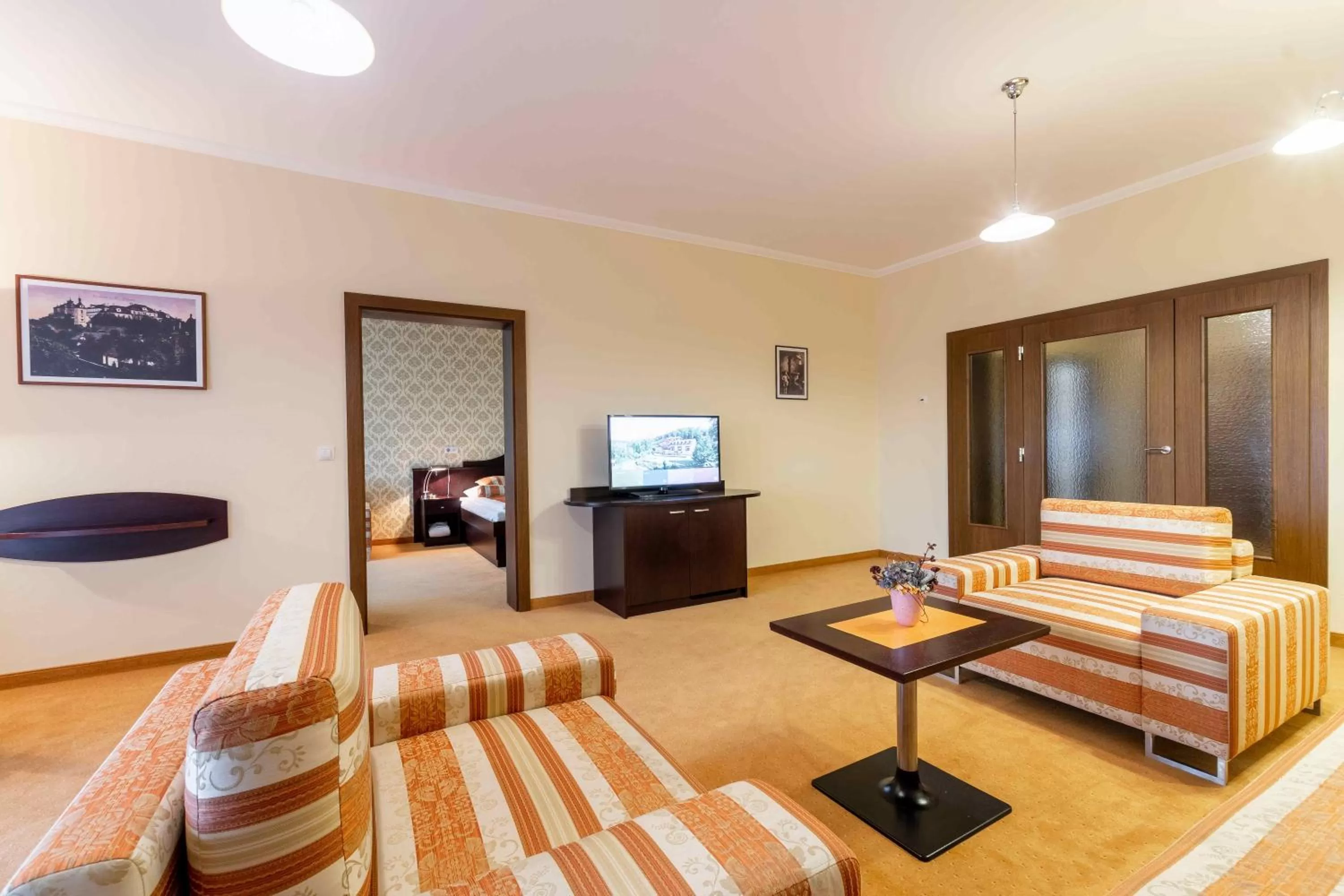 Living room in Hotel Studanka