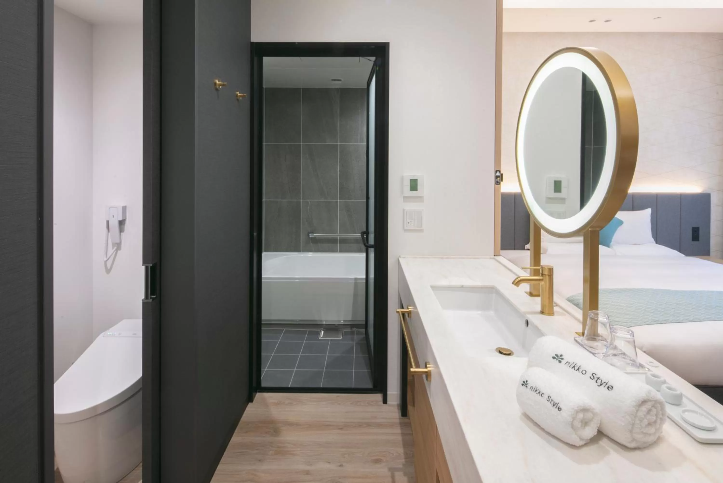 Bathroom, Bed in Nikko Style Nagoya