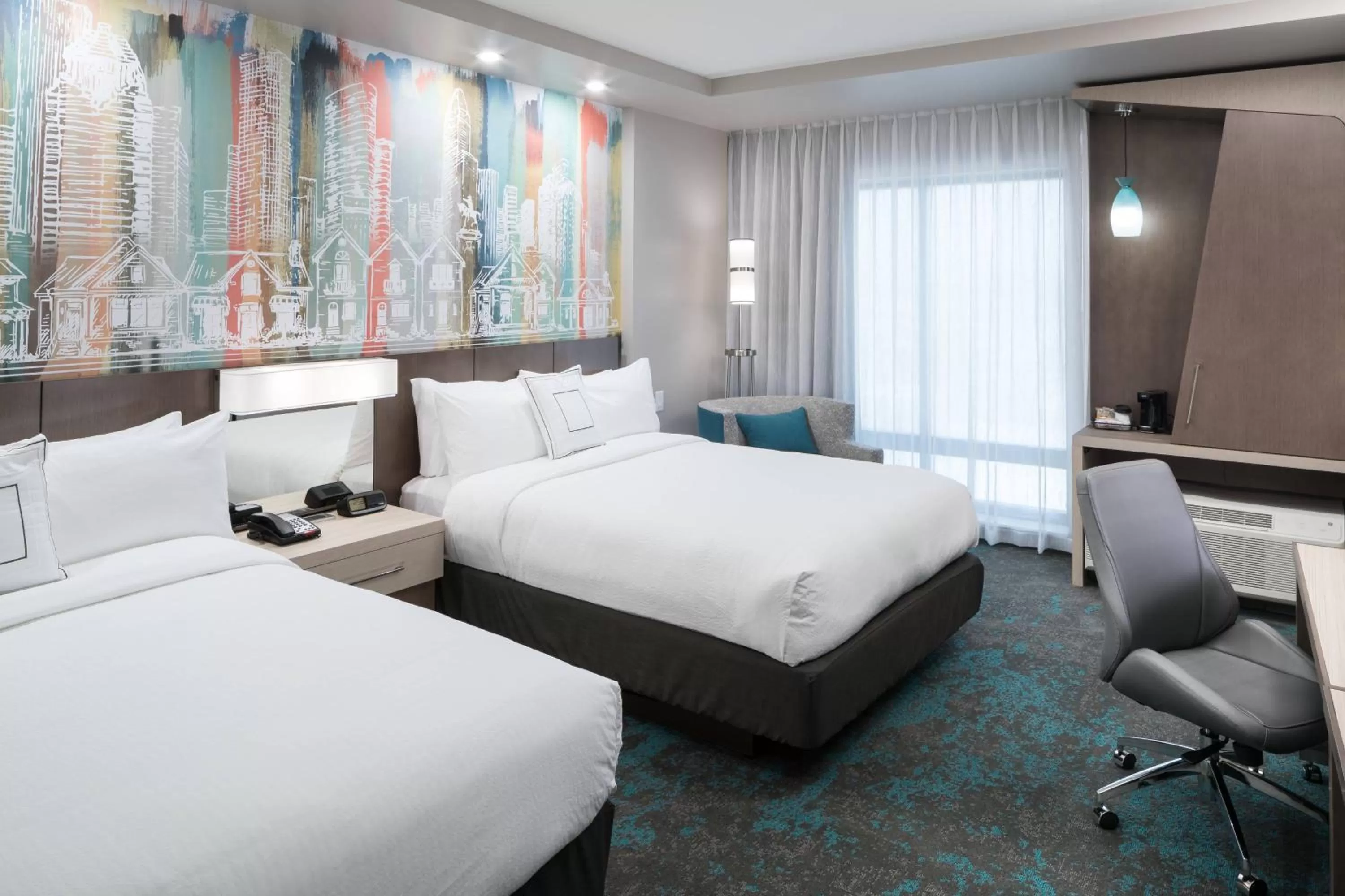 Queen Room with Two Queen Beds - Hearing Accessible in Courtyard by Marriott Houston Heights/I-10