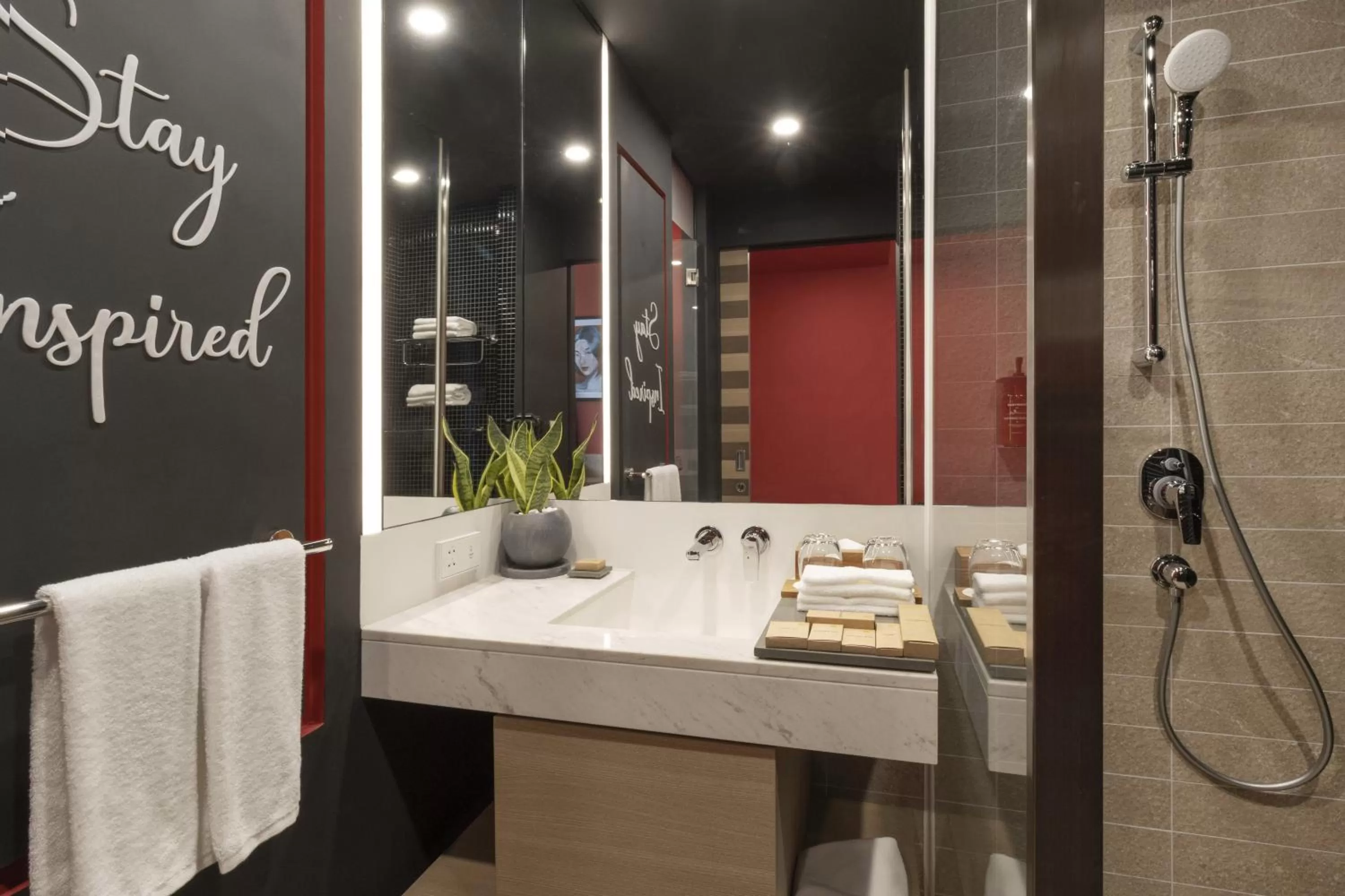 Bathroom in SUN & MOON, Riverside Hotel