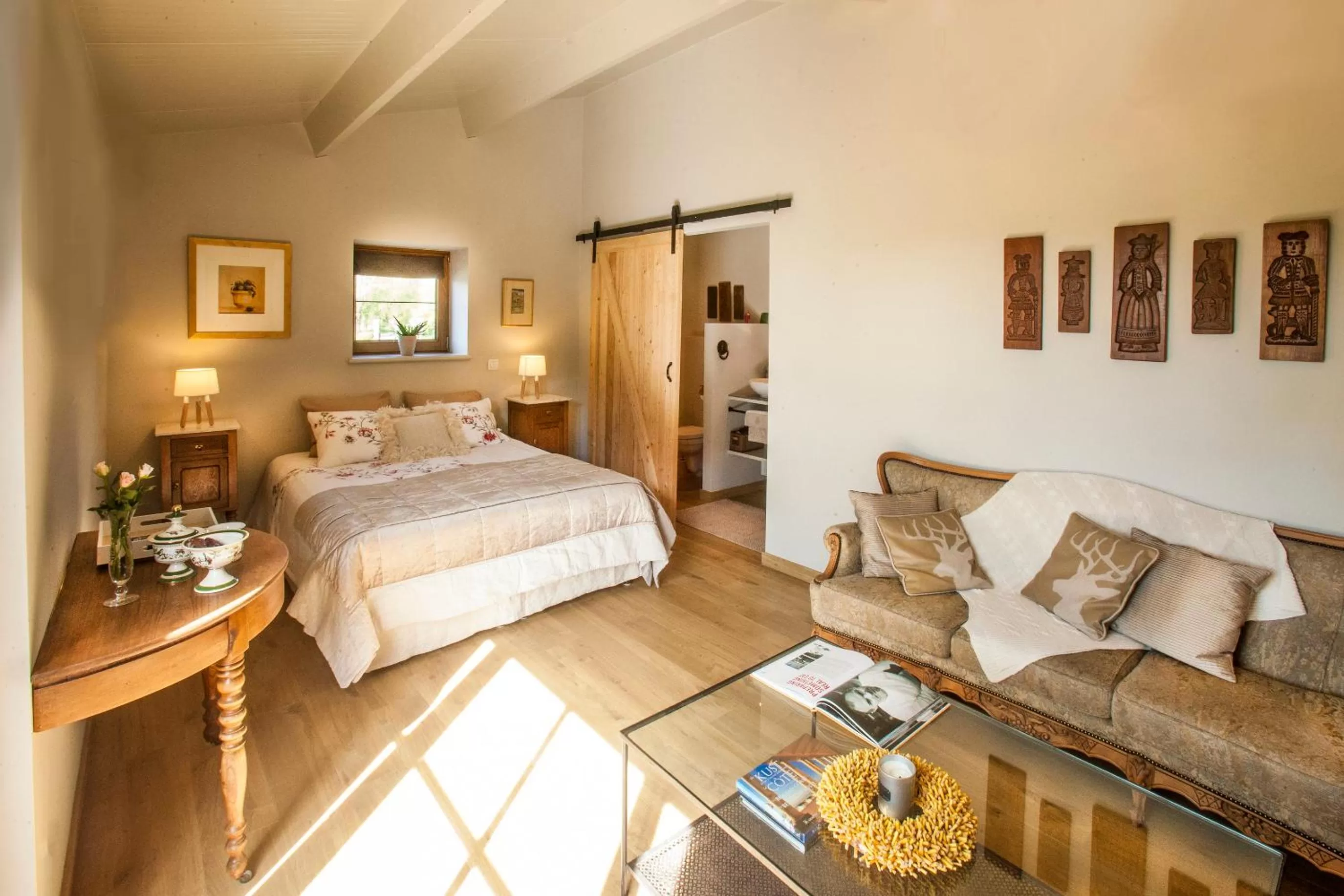 Decorative detail, Bed in B&B De Vossenbarm