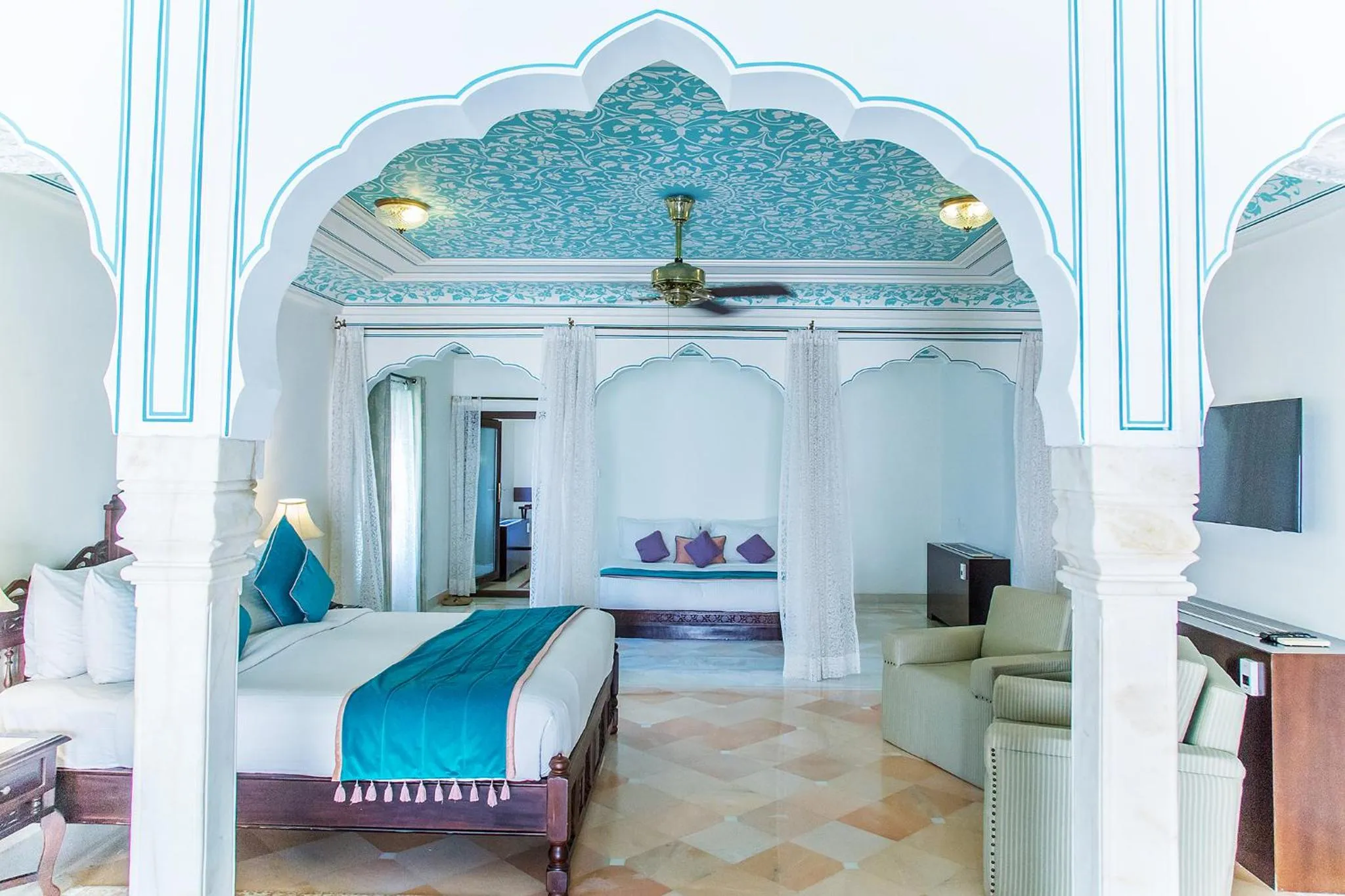 Photo of the whole room, Bed in Royal Heritage Haveli - By Leisure Hotels