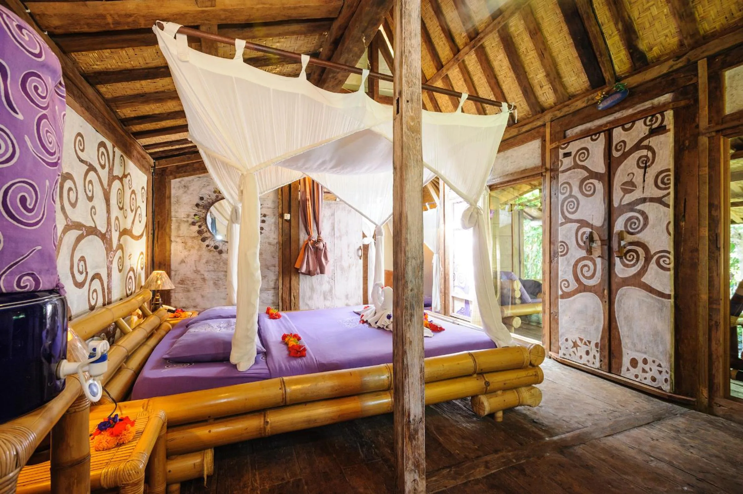 Bed in Swasti Eco Cottages