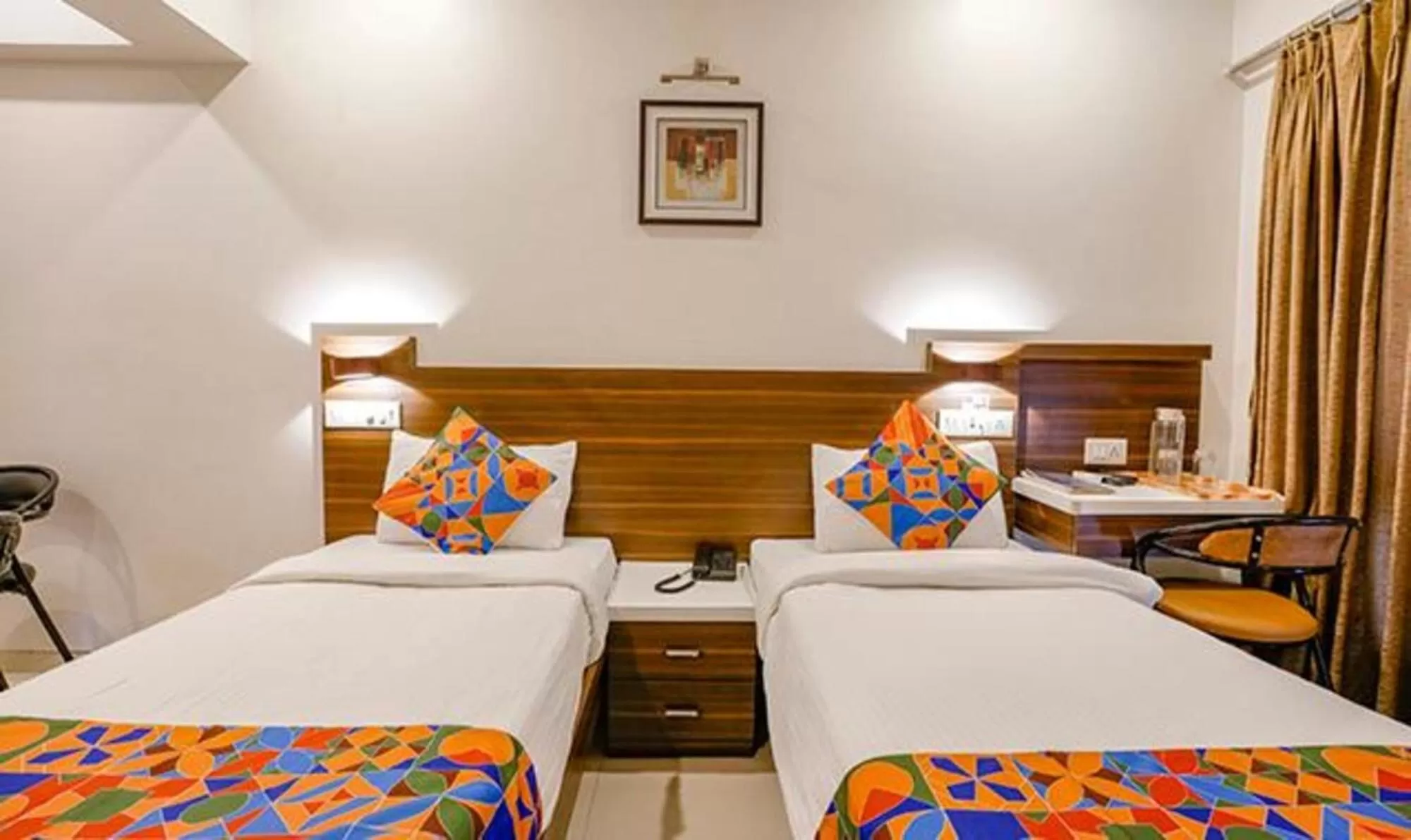 Bed in SriKrishna Paradise Hotel Thane Navi Mumbai