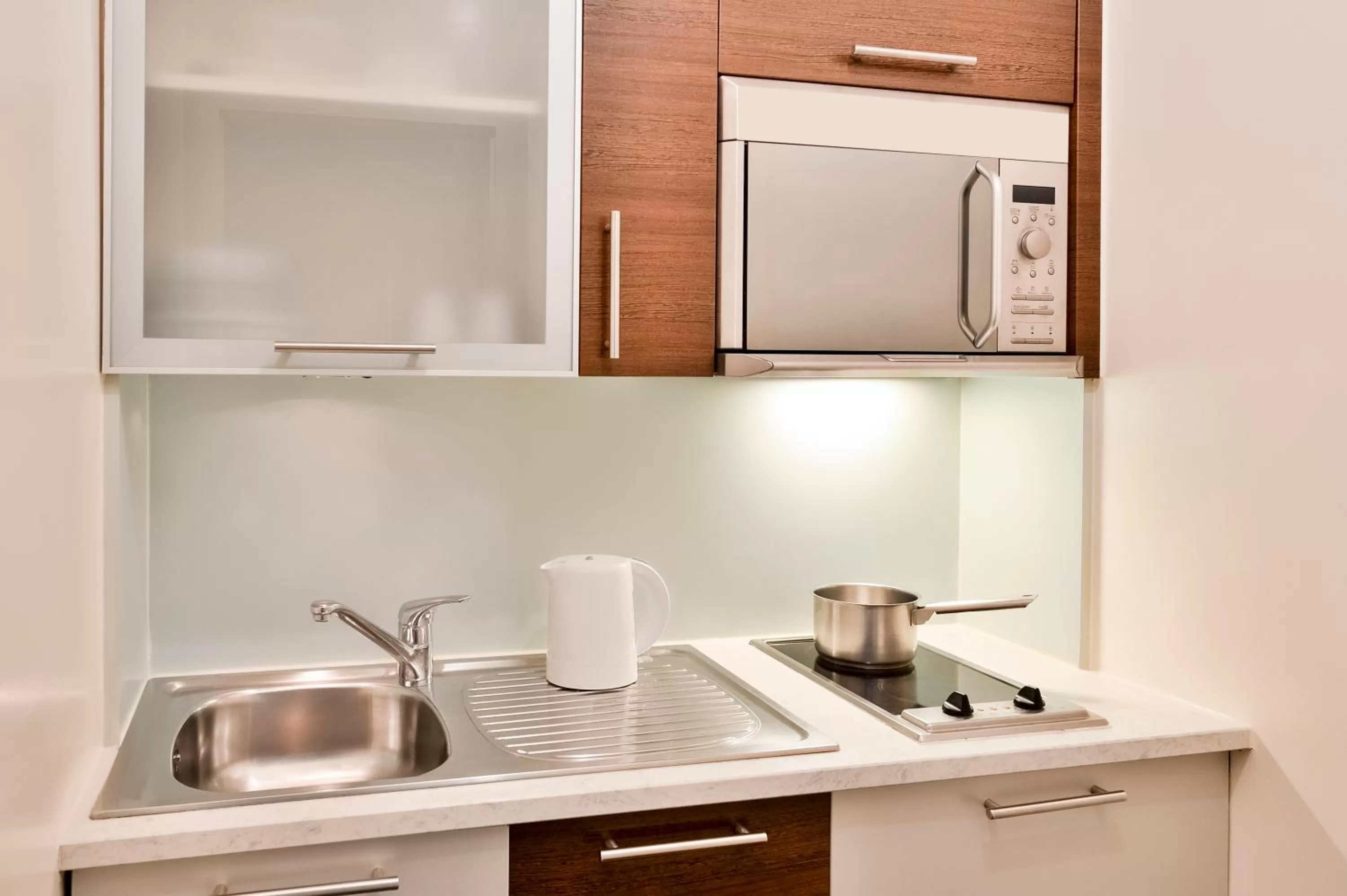 Kitchen or kitchenette in Aparthotel Adagio Genève Mont-Blanc