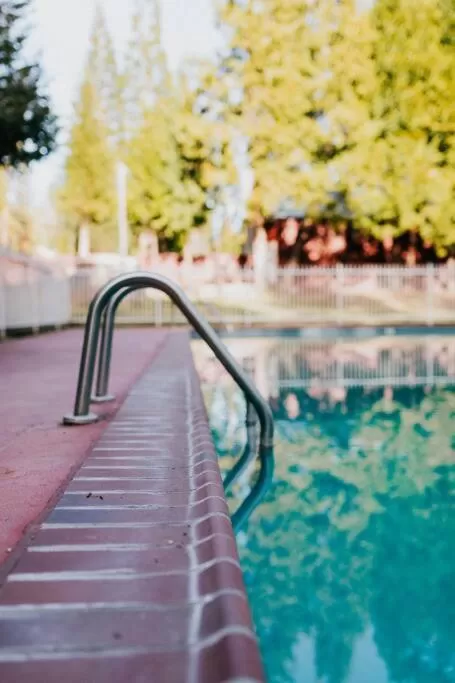 Swimming pool in The Long Barn Lodge