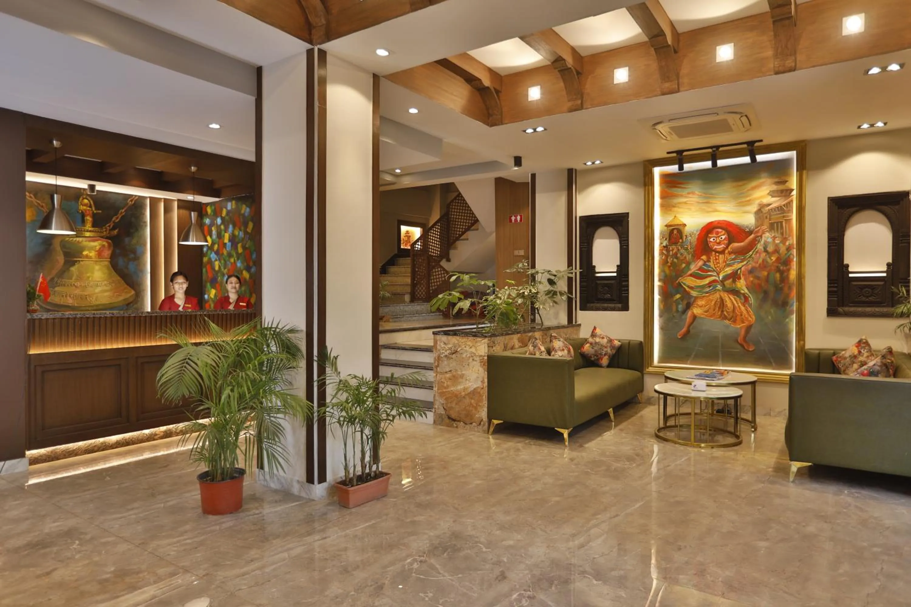 Lobby or reception in Lakhey Hotel