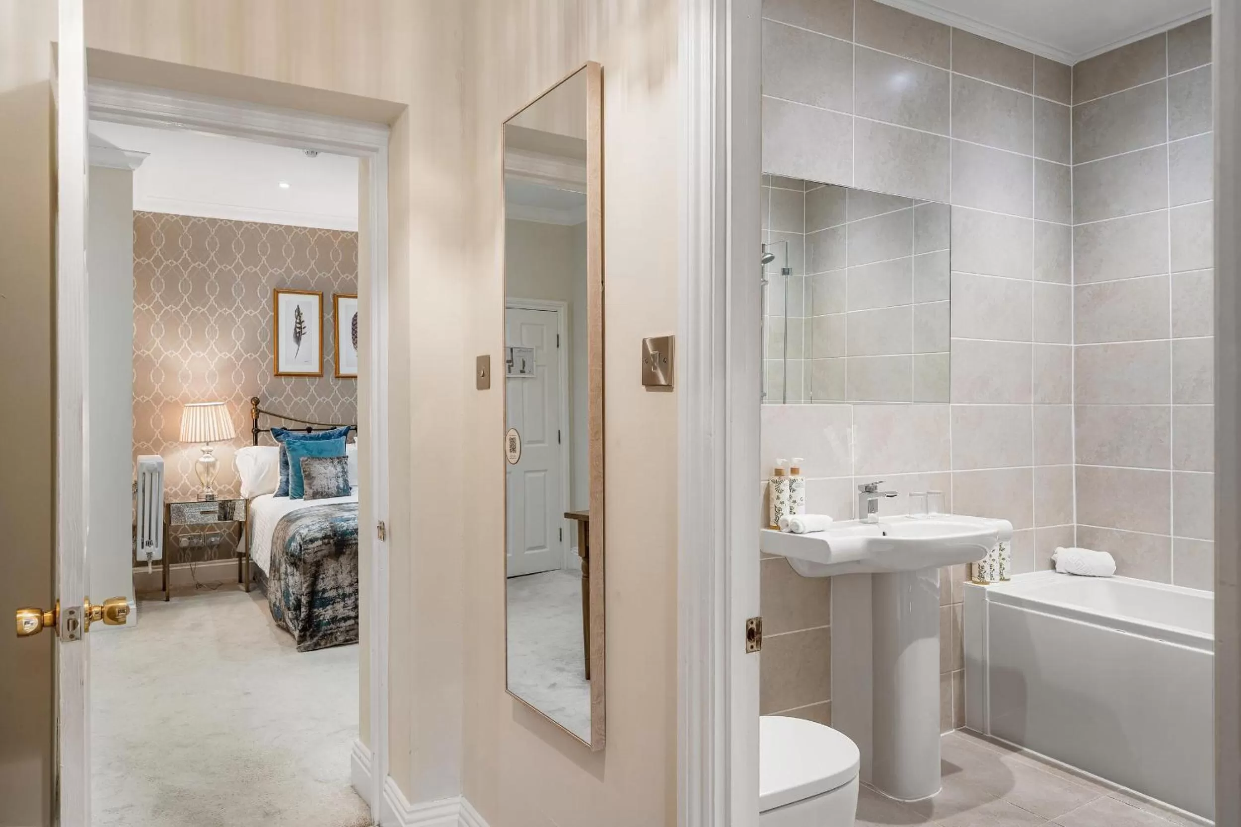 Bed in Boringdon Hall Hotel and Spa