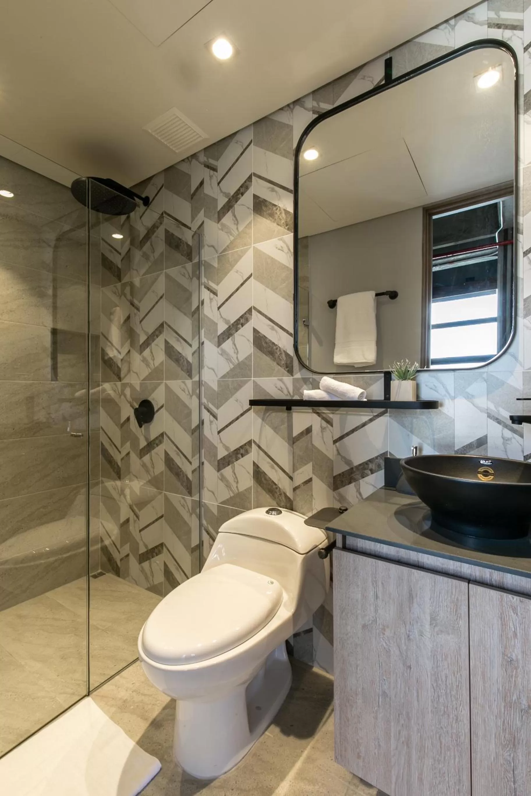 Toilet in Factory Lofts Hotel