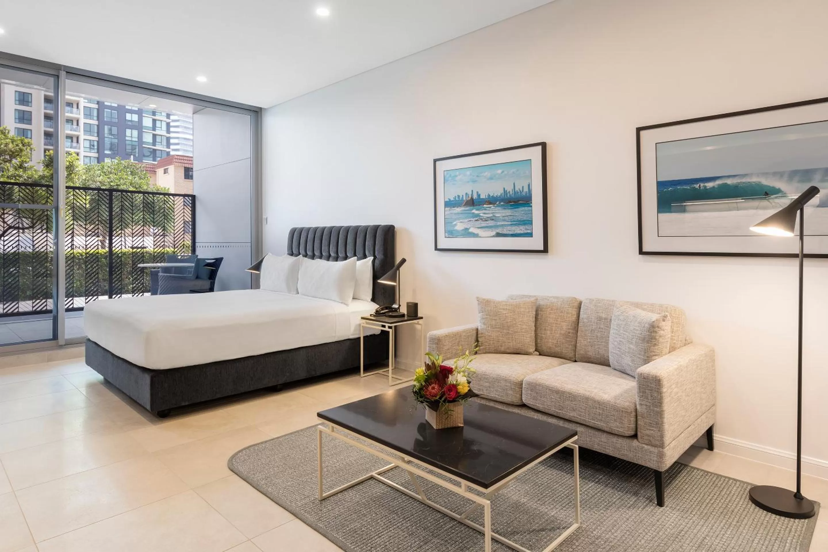 Bed in Meriton Suites Broadbeach